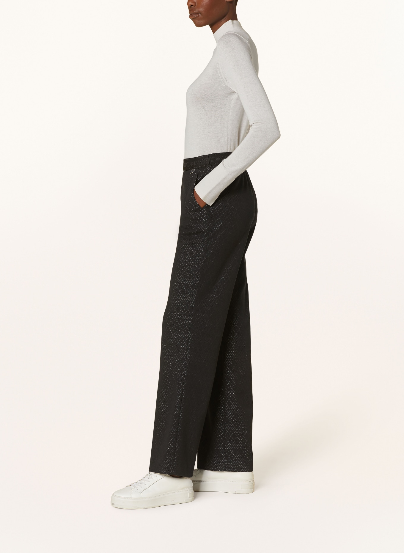 MARC CAIN Trousers WASHINGTON, Color: BLACK (Image 4)