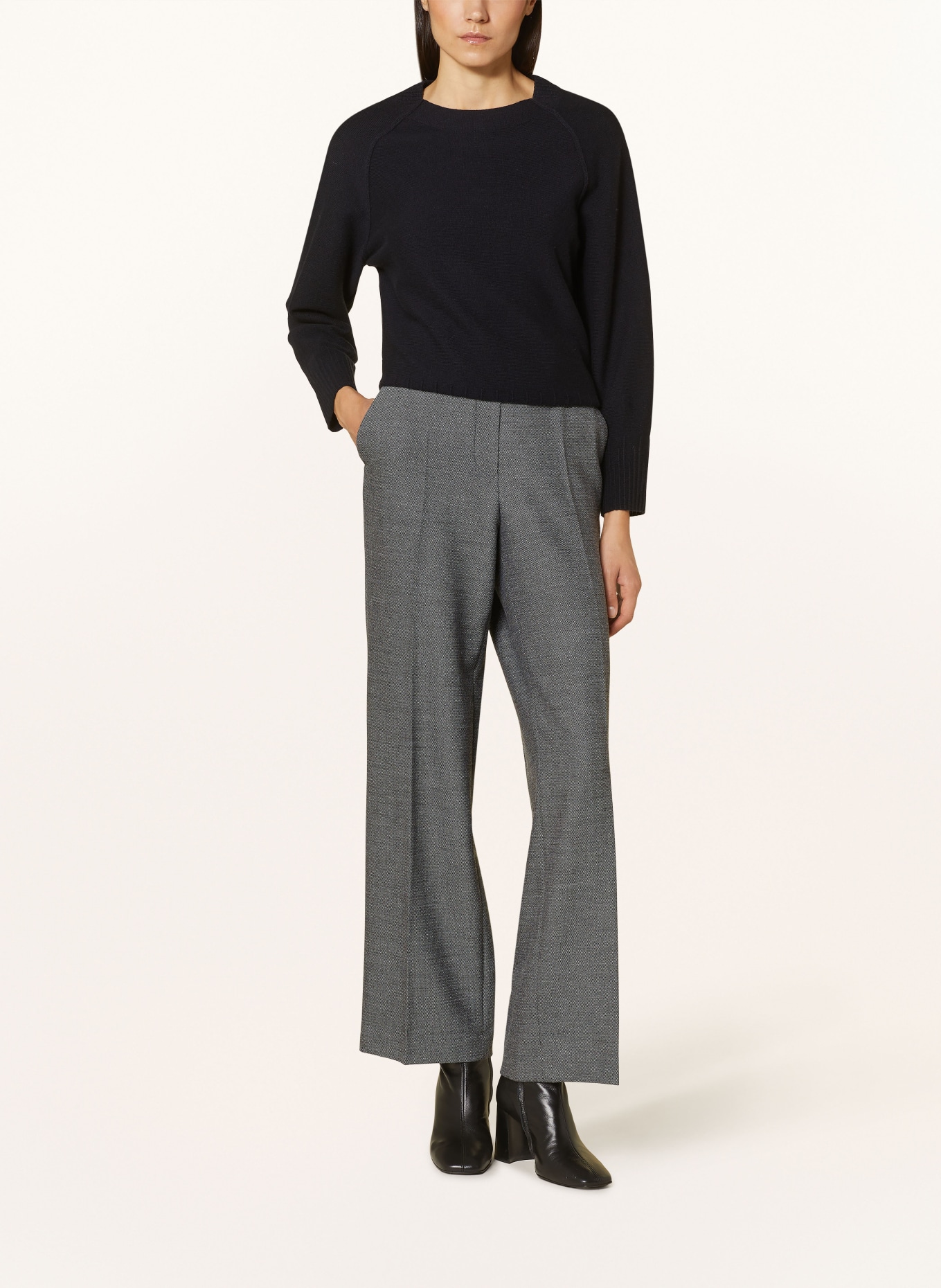 MARC CAIN Wide leg trousers WASHINGTON, Color: 900 BLACK (Image 2)