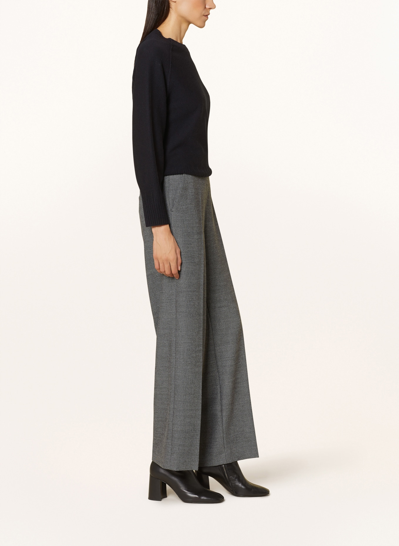 MARC CAIN Wide leg trousers WASHINGTON, Color: 900 BLACK (Image 4)