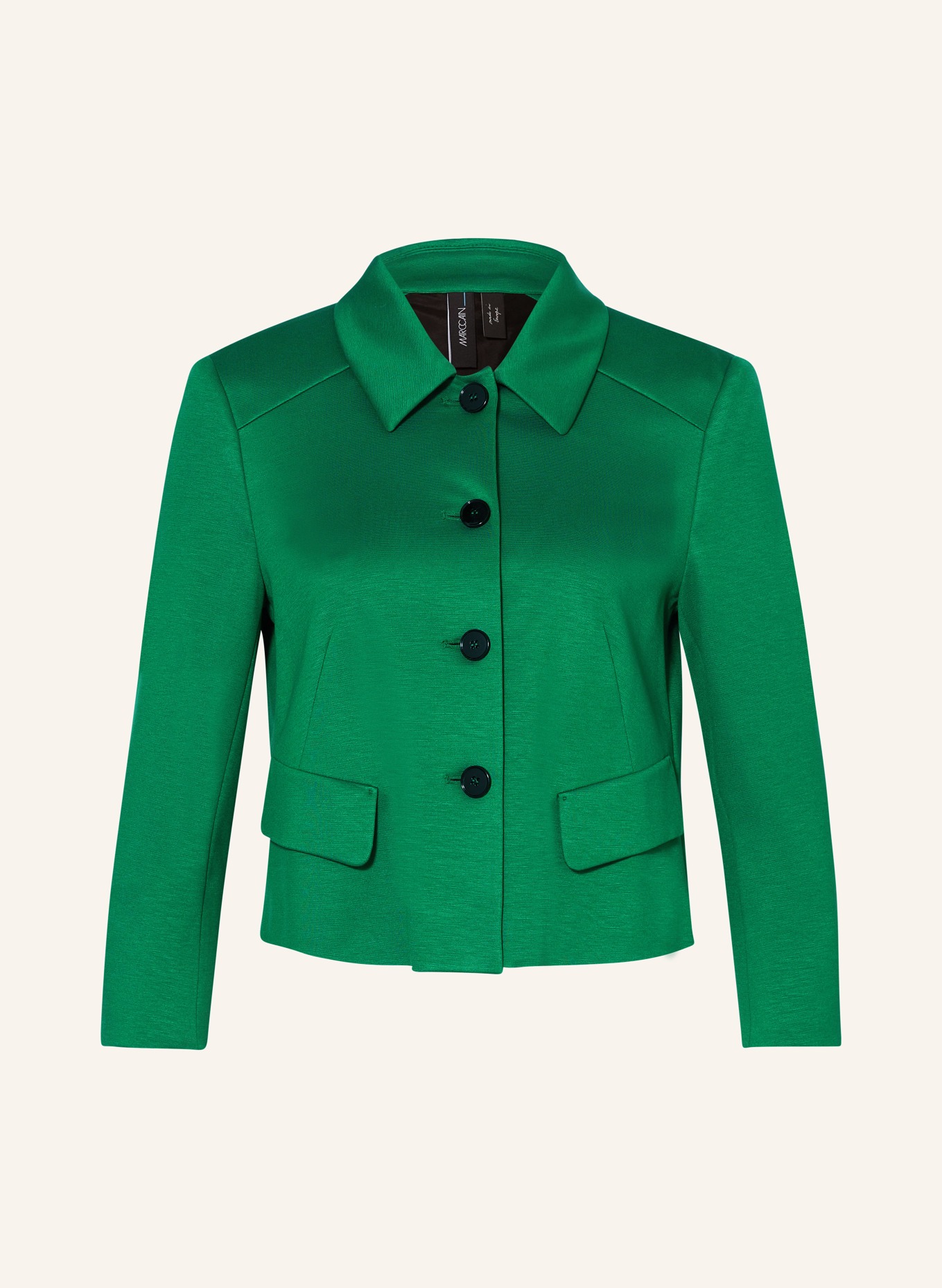 MARC CAIN Kastenjacke aus Jersey: 558 deep moss