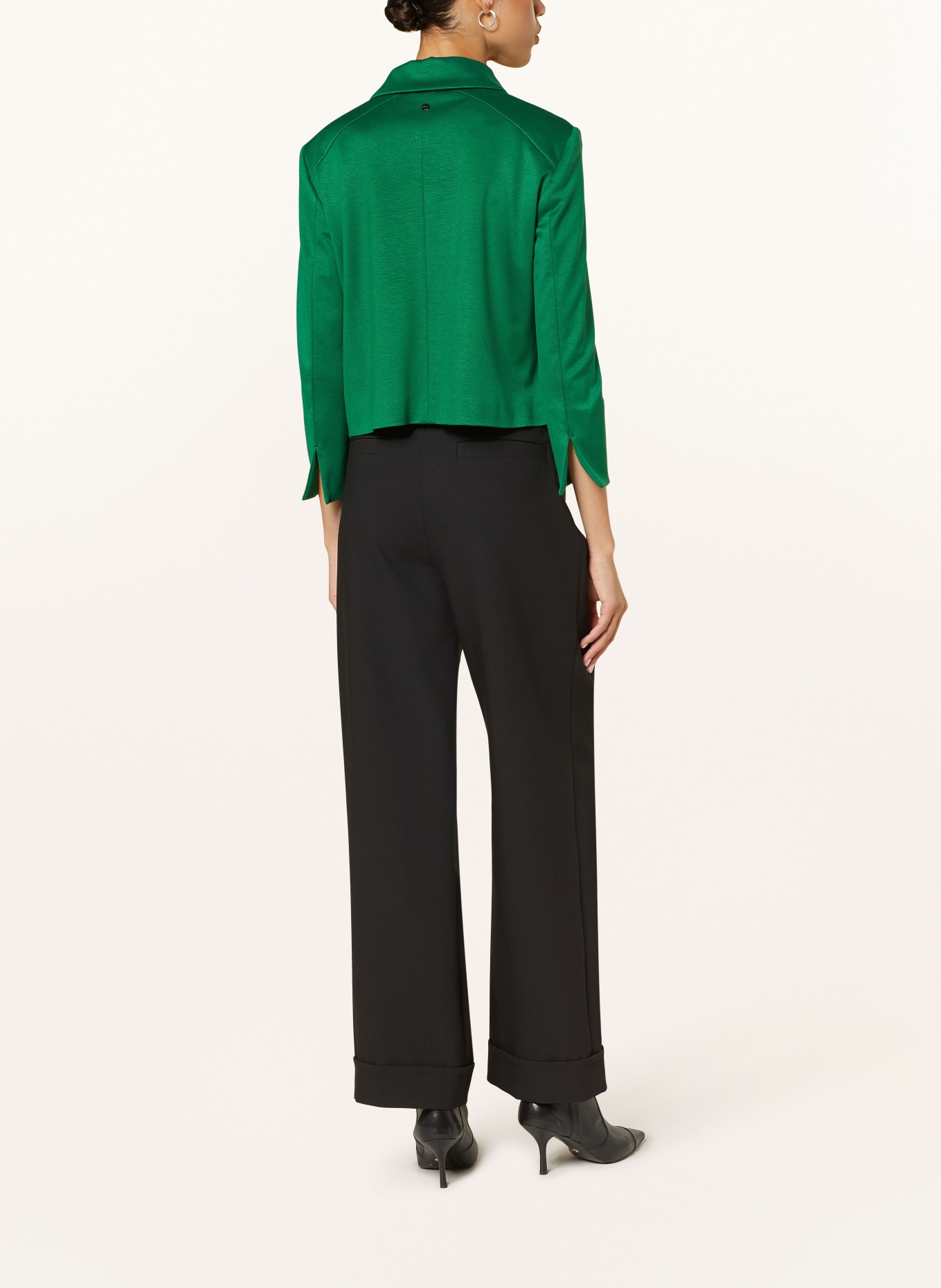 MARC CAIN Kastenjacke aus Jersey: 558 deep moss