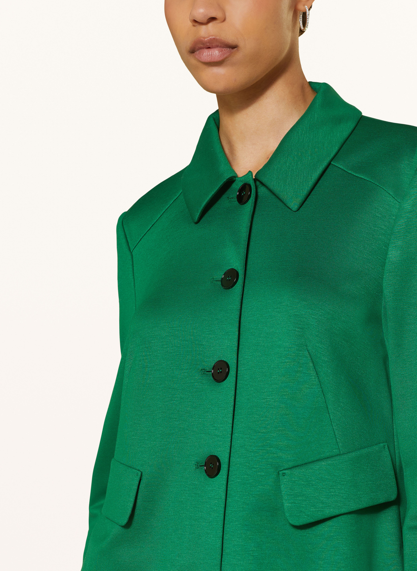 MARC CAIN Kastenjacke aus Jersey: 558 deep moss