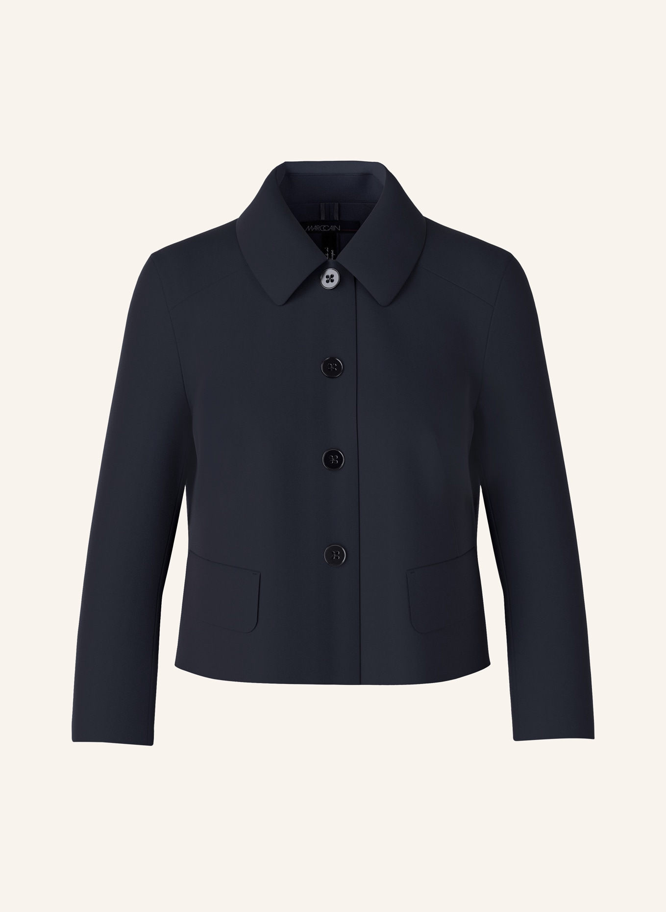 MARC CAIN Boxy jacket in jersey, Color: DARK BLUE (Image 1)