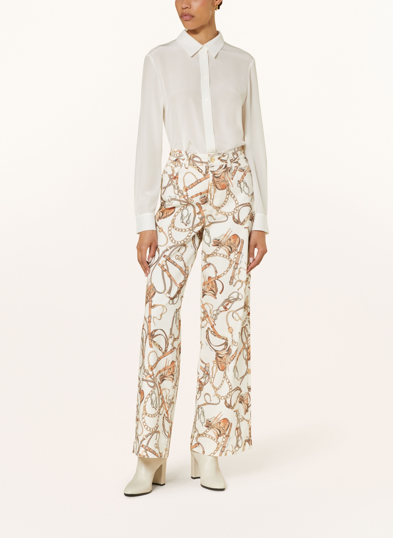 MARC CAIN Shirt blouse in silk, Color: 110 off (Image 2)