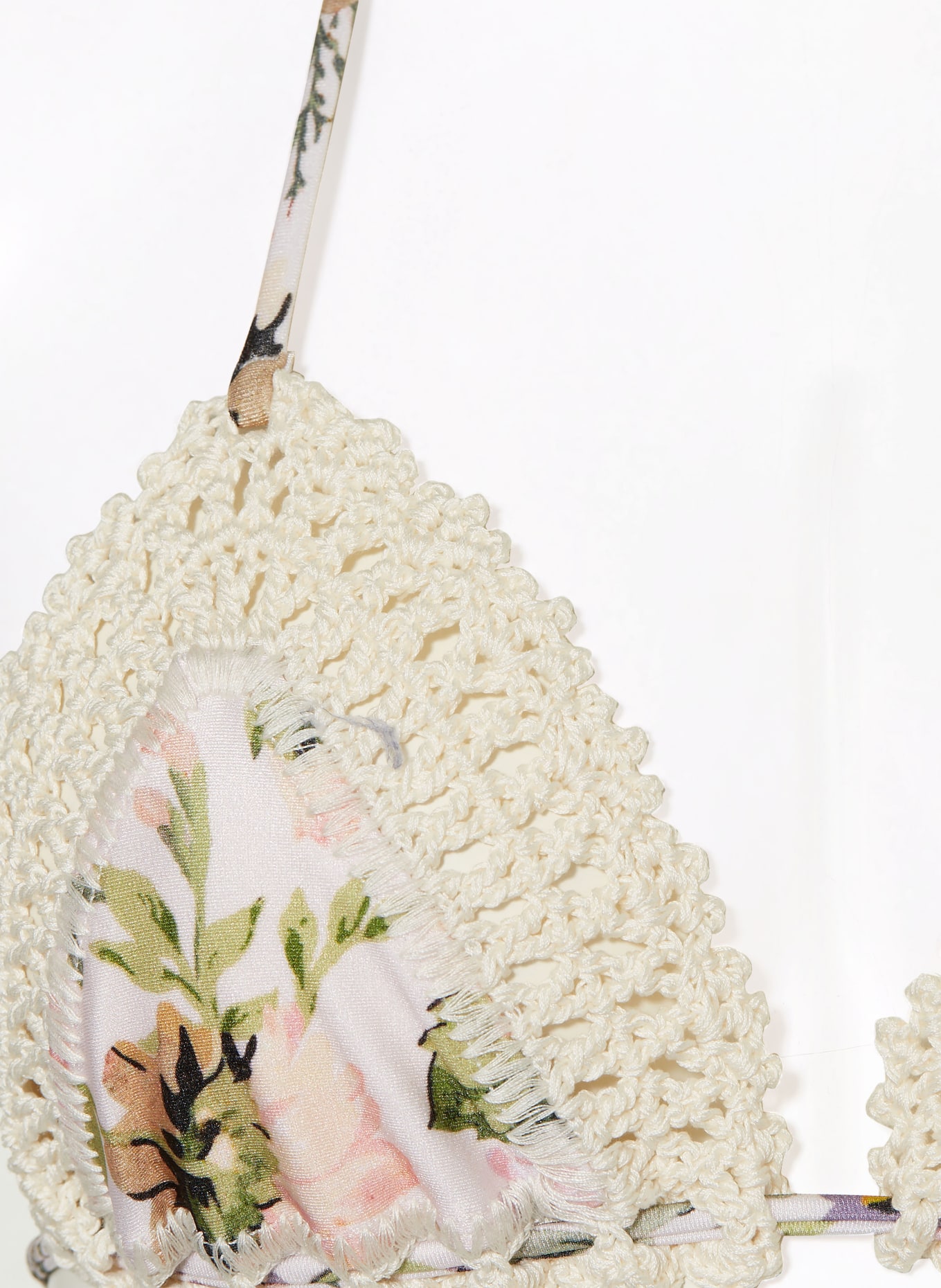 ZIMMERMANN Triangle bikini HALLIDAY: CREAM / PINK / LIGHT ORANGE