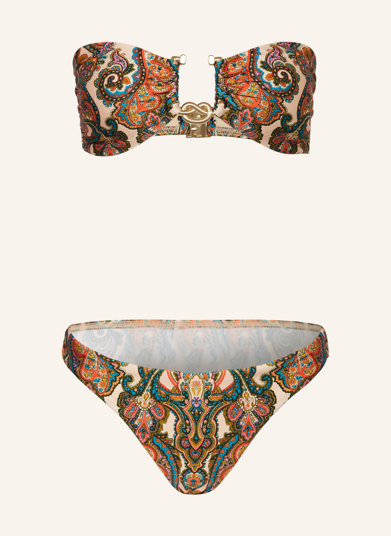 ZIMMERMANN Bandeau-Bikini OTTIE, Farbe: HELLORANGE/ ROSA/ ROT (Bild 1)