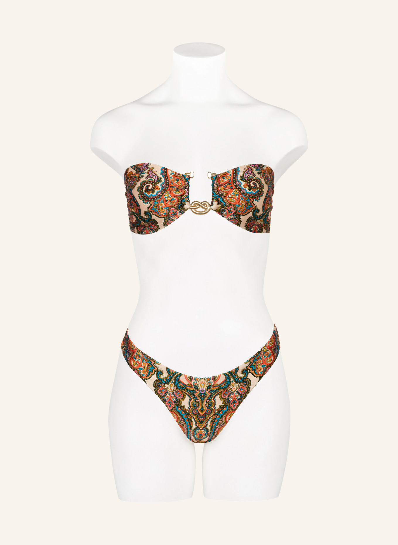 ZIMMERMANN Bandeau-Bikini OTTIE, Farbe: HELLORANGE/ ROSA/ ROT (Bild 2)