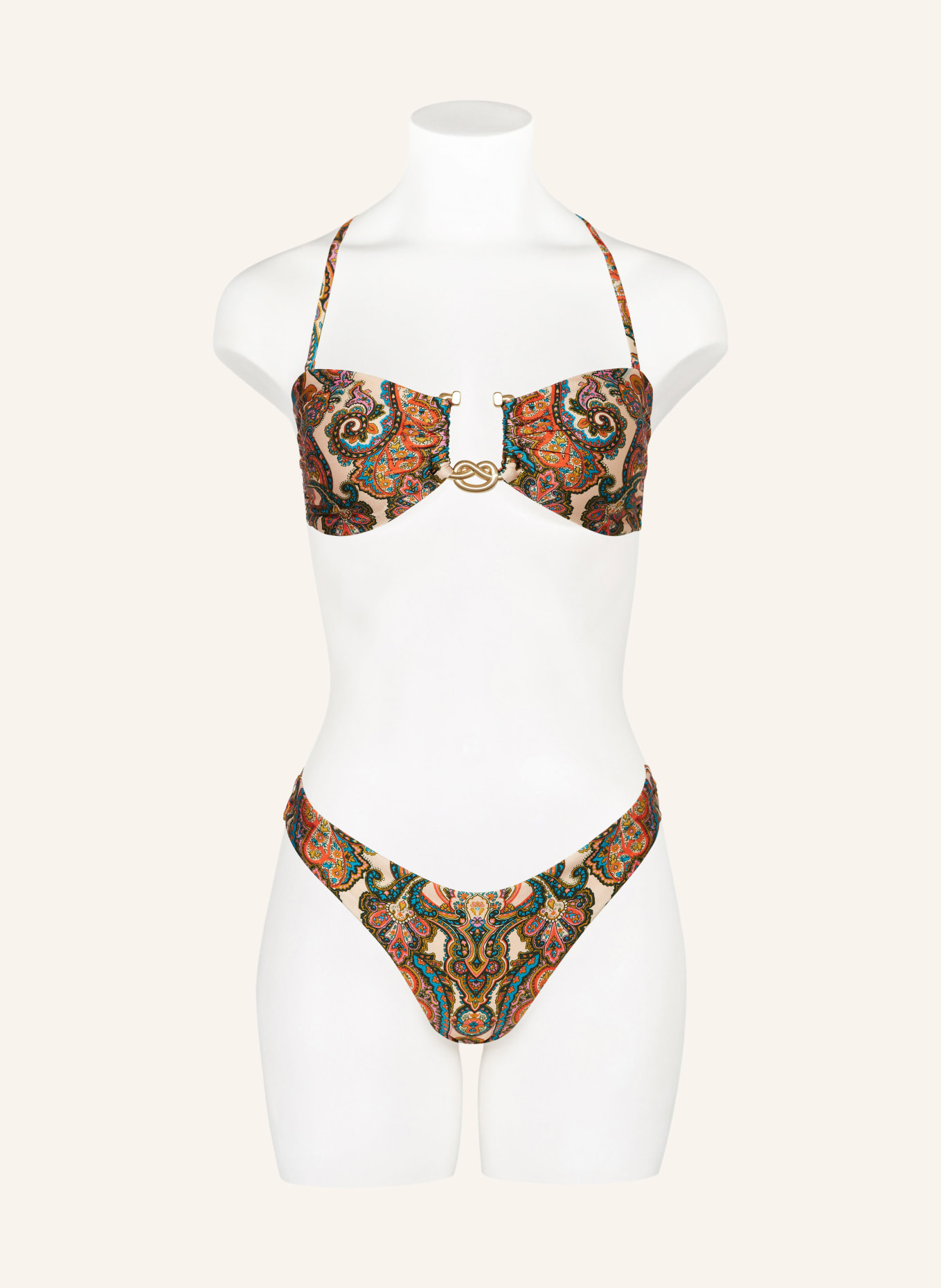 ZIMMERMANN Bandeau-Bikini OTTIE, Farbe: HELLORANGE/ ROSA/ ROT (Bild 4)