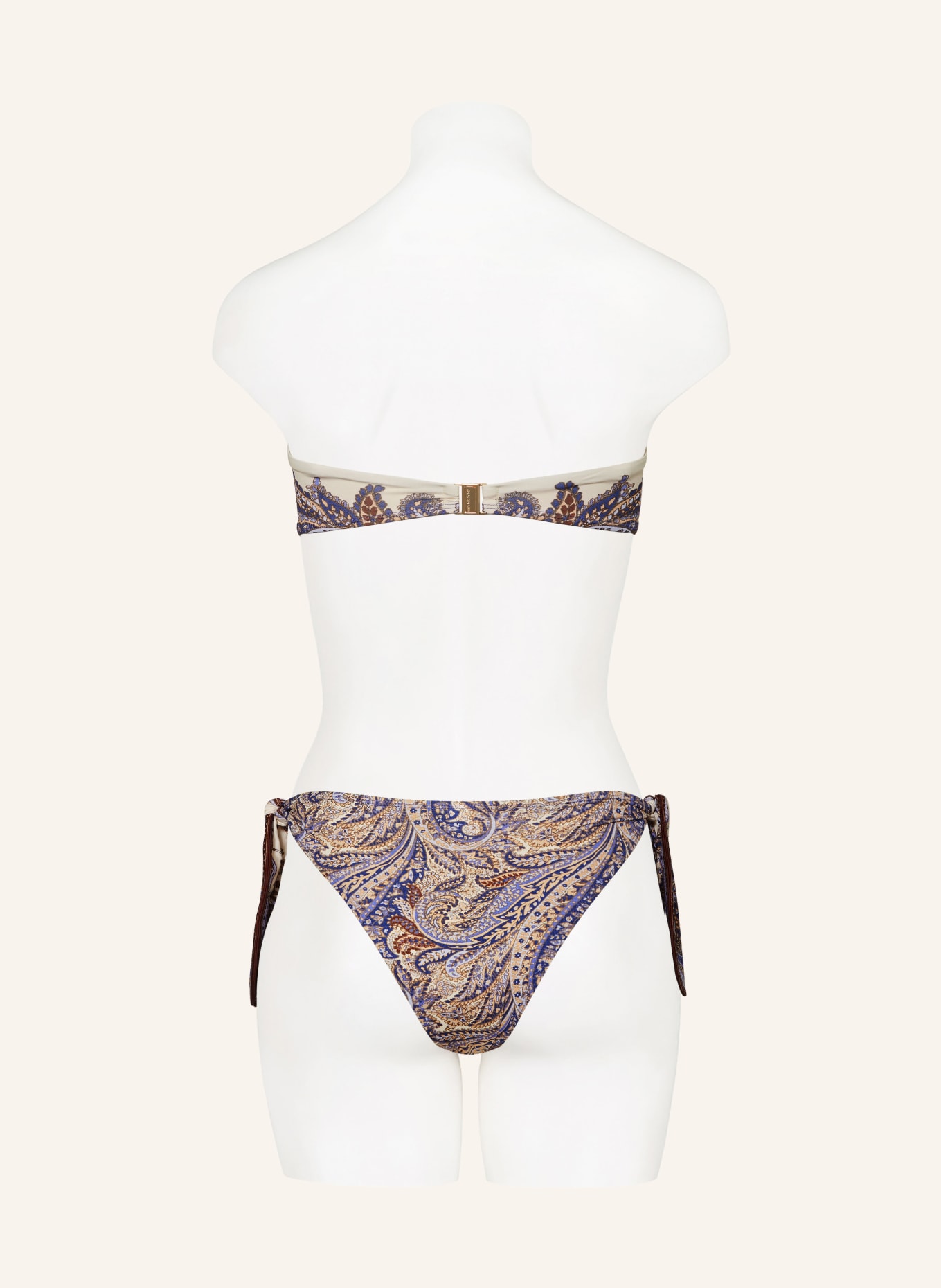 ZIMMERMANN Bandeau bikini OTTIE, Color: CREAM/ PURPLE/ LIGHT PURPLE (Image 3)