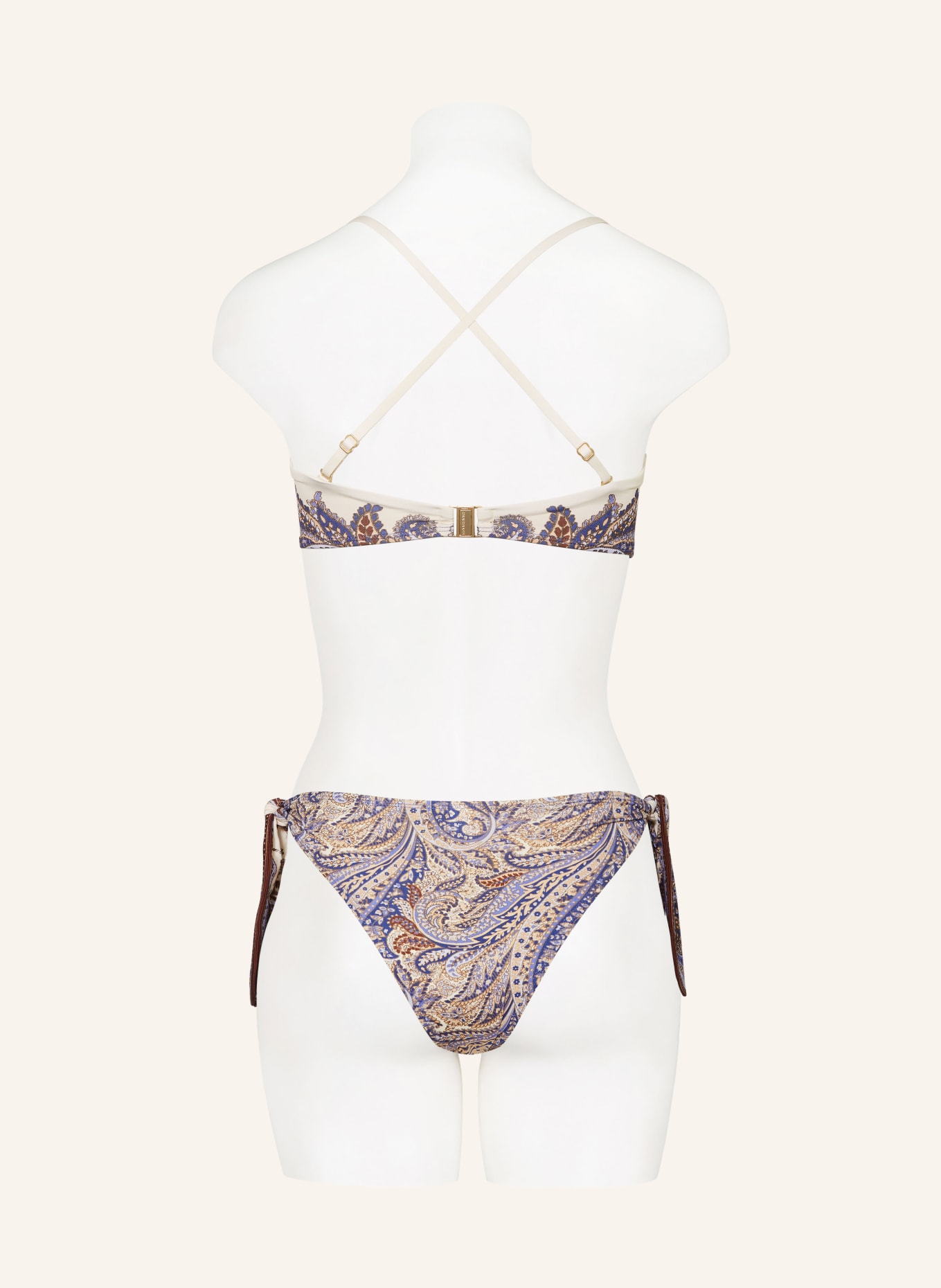 ZIMMERMANN Bandeau bikini OTTIE, Color: CREAM/ PURPLE/ LIGHT PURPLE (Image 5)
