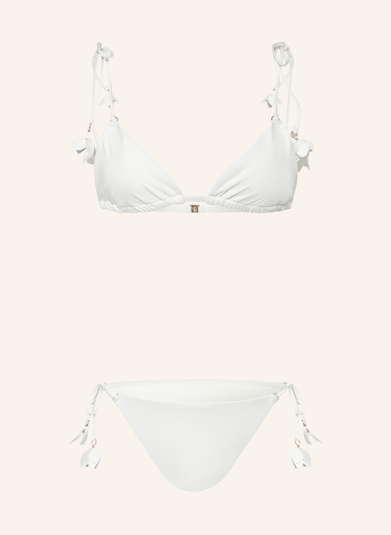 ZIMMERMANN Triangle bikini POP FLOWER, Color: WHITE (Image 1)