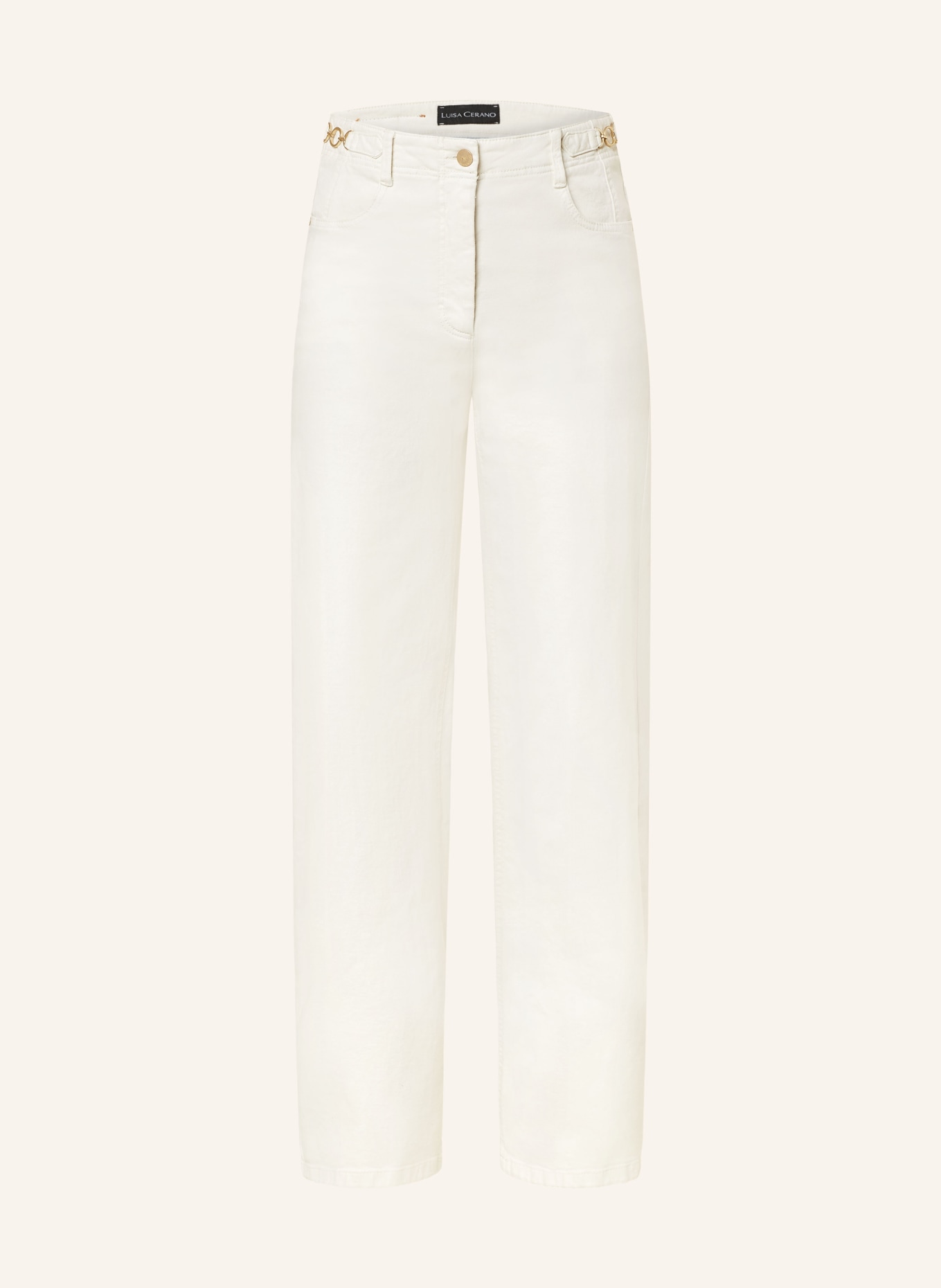 LUISA CERANO Straight jeans, Color: CREAM (Image 1)