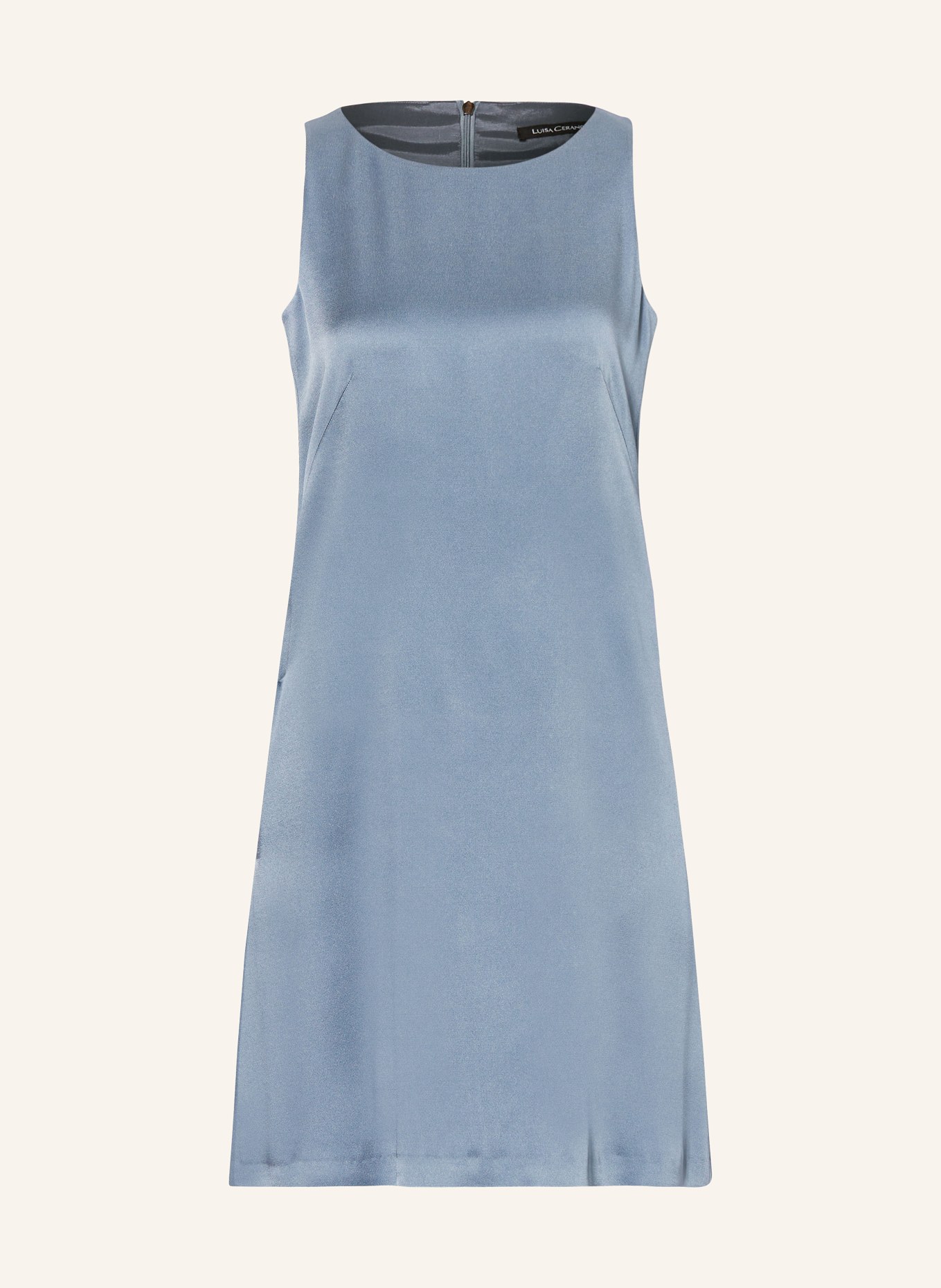 LUISA CERANO Satin dress, Color: BLUE GRAY (Image 1)