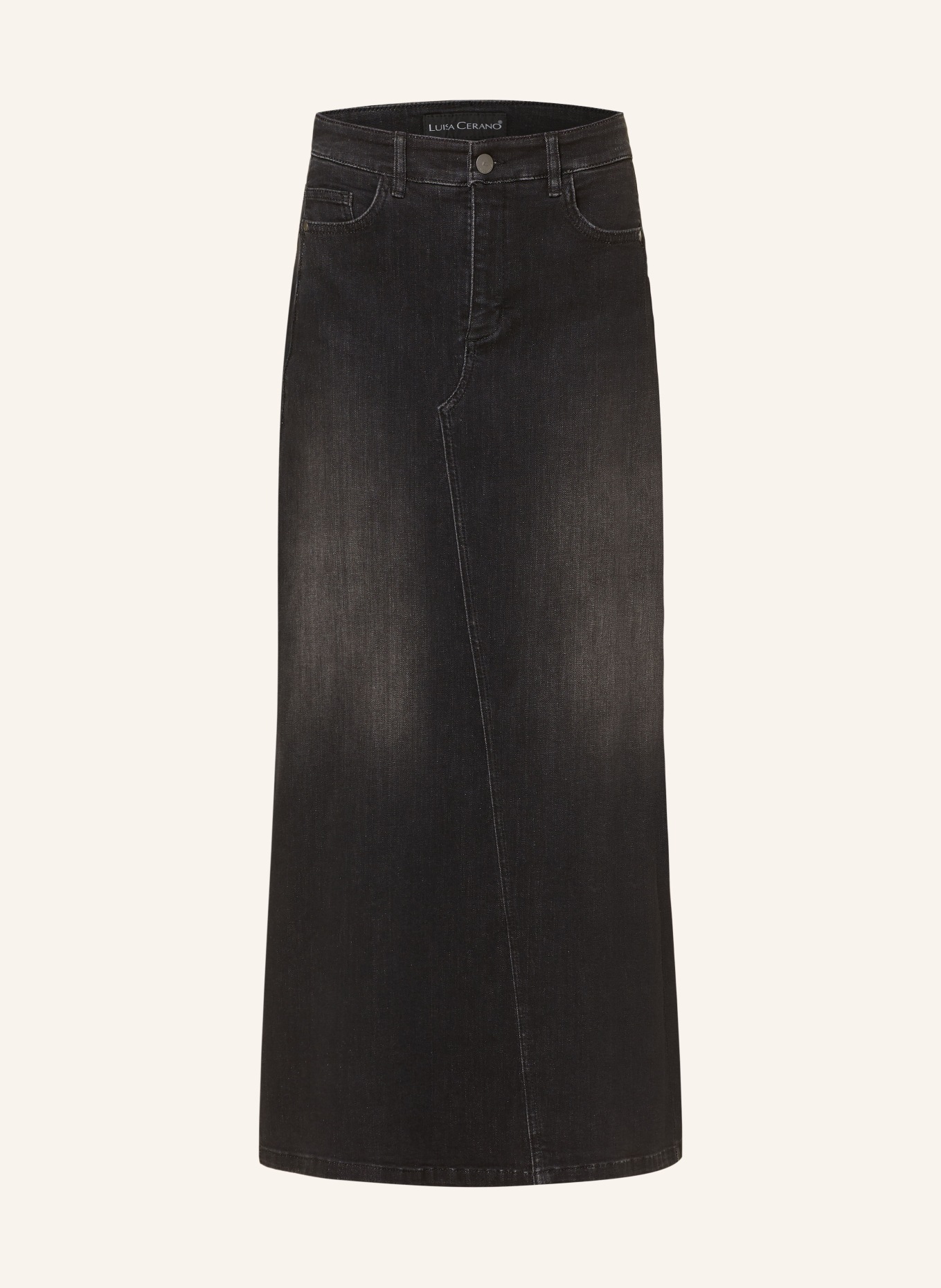 LUISA CERANO Jeansrock mit Schmucksteinen, Farbe: 1 BLACK (Bild 1)