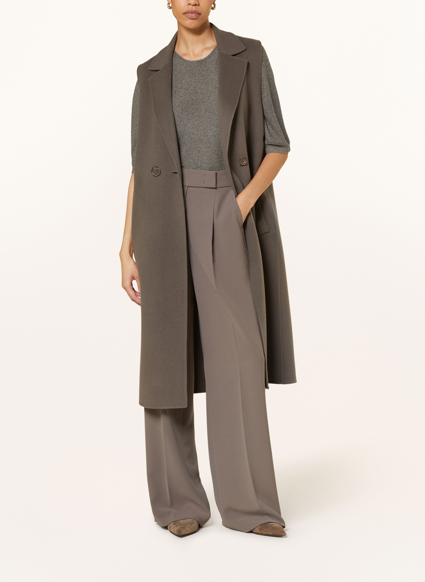 LUISA CERANO Wide leg trousers, Color: TAUPE (Image 2)