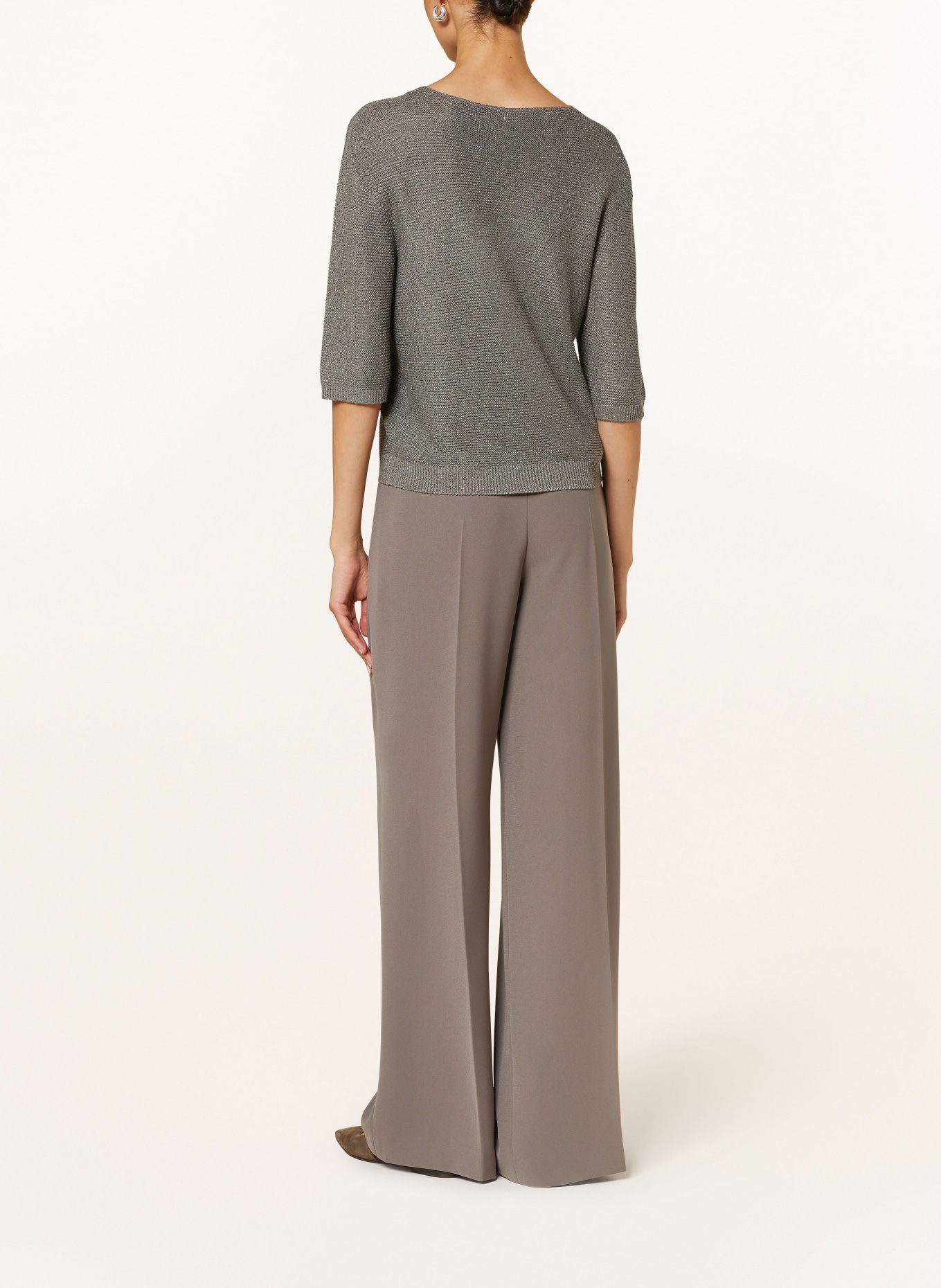 LUISA CERANO Wide leg trousers, Color: TAUPE (Image 3)