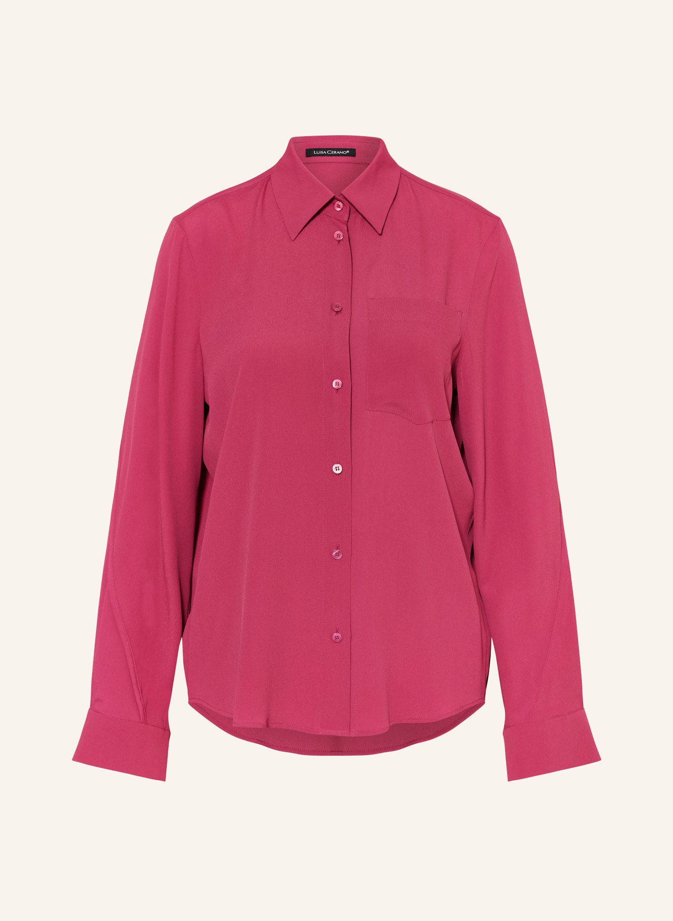 LUISA CERANO Shirt blouse with silk, Color: FUCHSIA (Image 1)