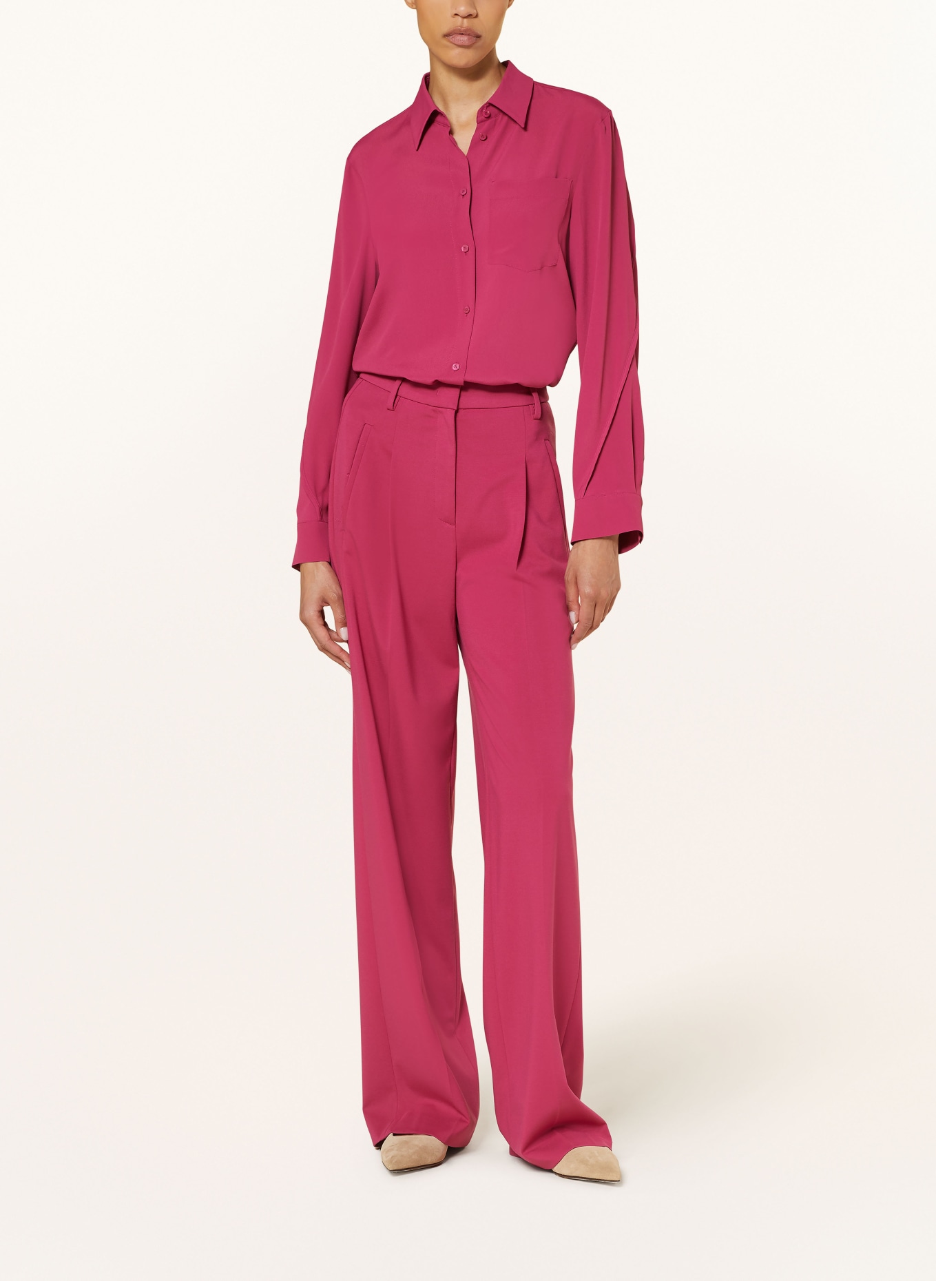 LUISA CERANO Shirt blouse with silk, Color: FUCHSIA (Image 2)