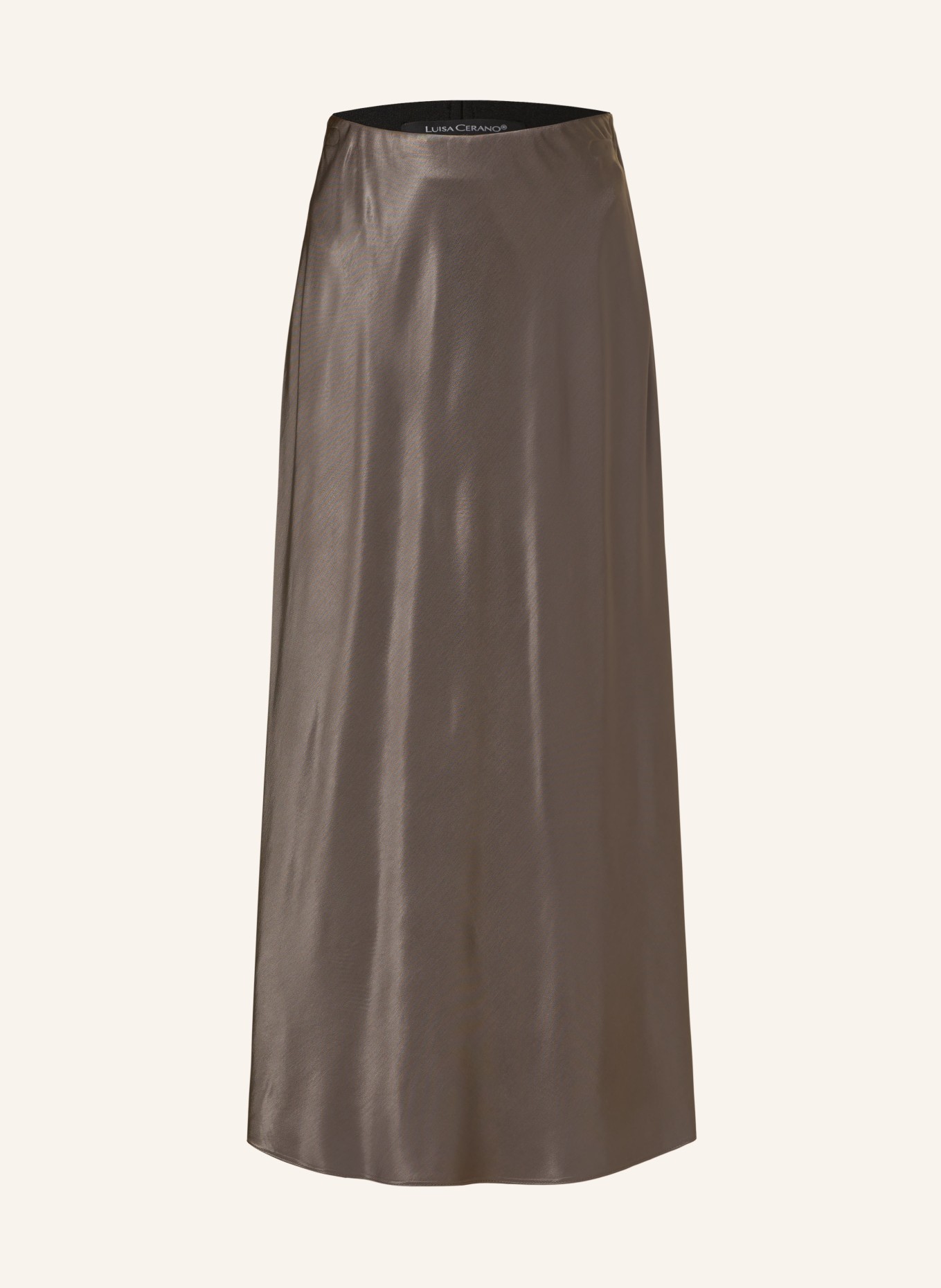 LUISA CERANO Satin skirt, Color: TAUPE (Image 1)