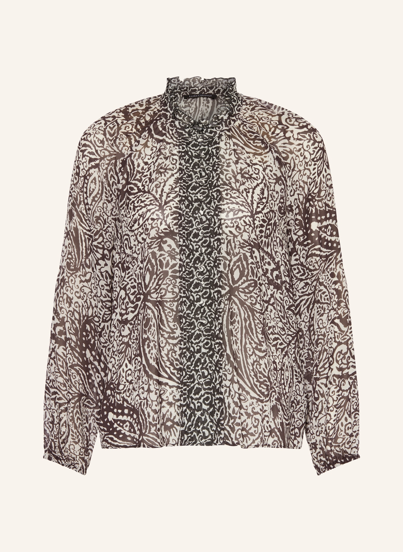 LUISA CERANO Blusenshirt: WEISS / SCHWARZ
