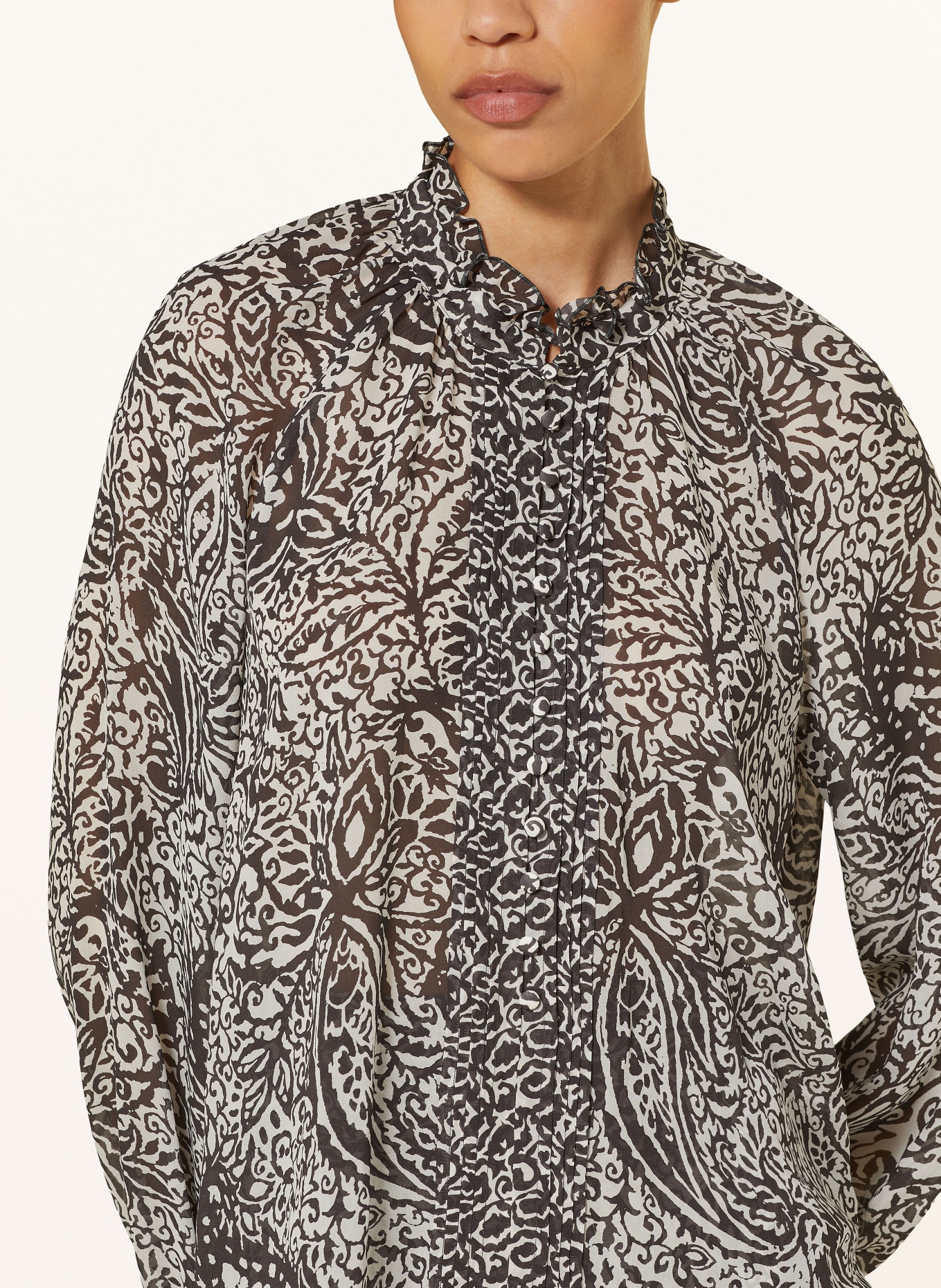 LUISA CERANO Blusenshirt: WEISS / SCHWARZ