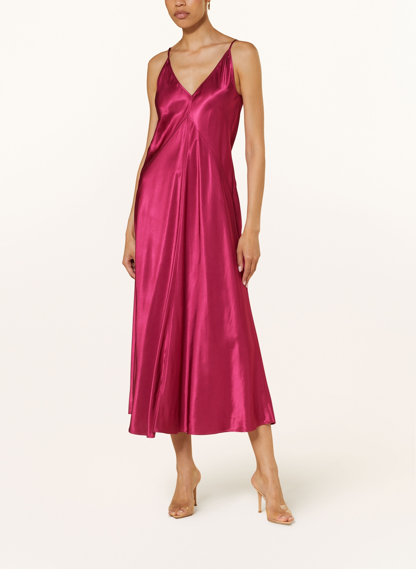 LUISA CERANO Cocktailkleid aus Satin, Farbe: FUCHSIA (Bild 2)