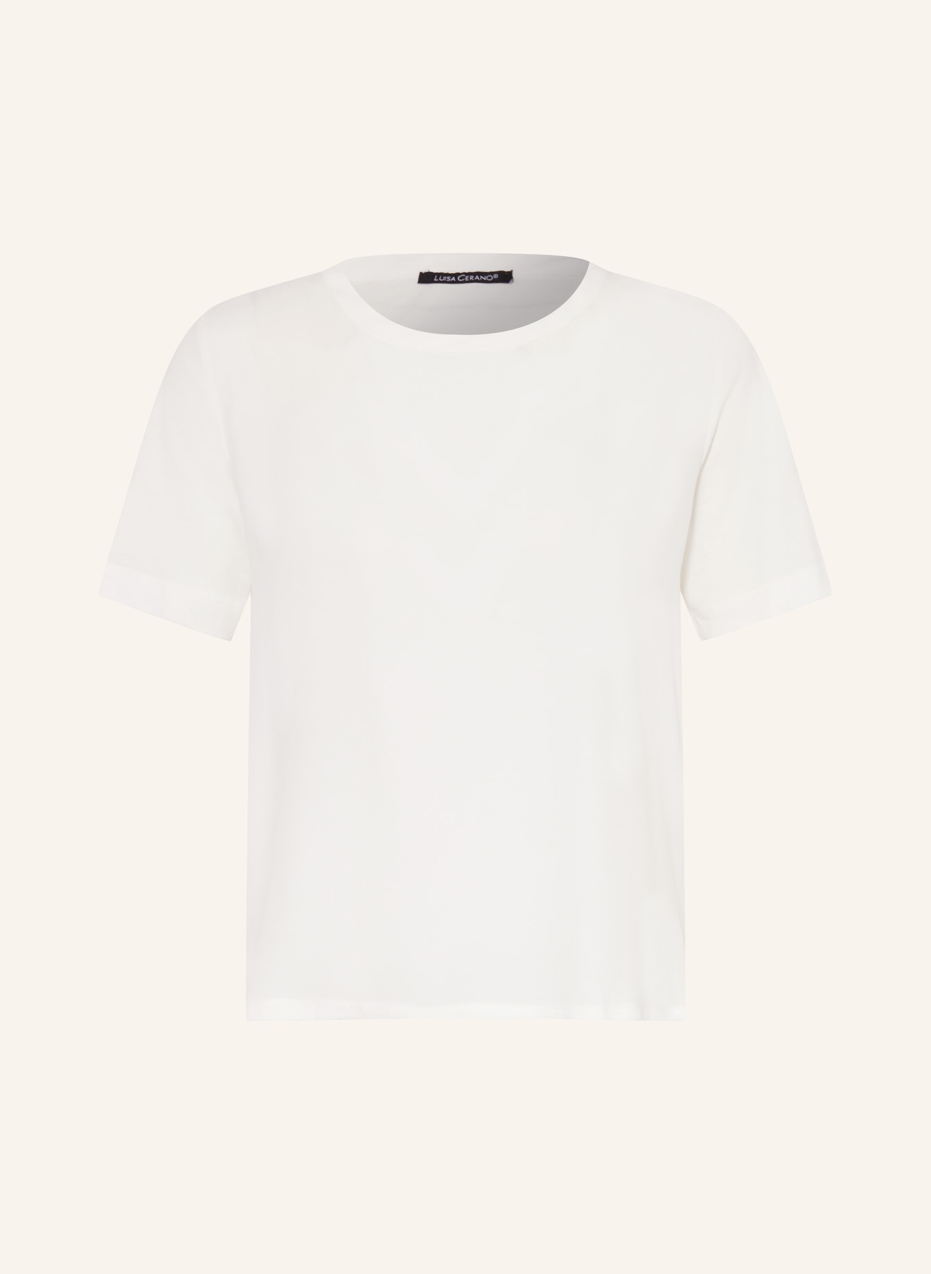 LUISA CERANO T-shirt in mixed materials, Color: WHITE (Image 1)