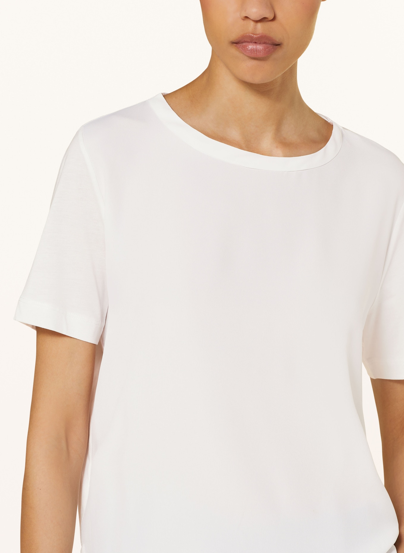 LUISA CERANO T-shirt in mixed materials, Color: WHITE (Image 4)