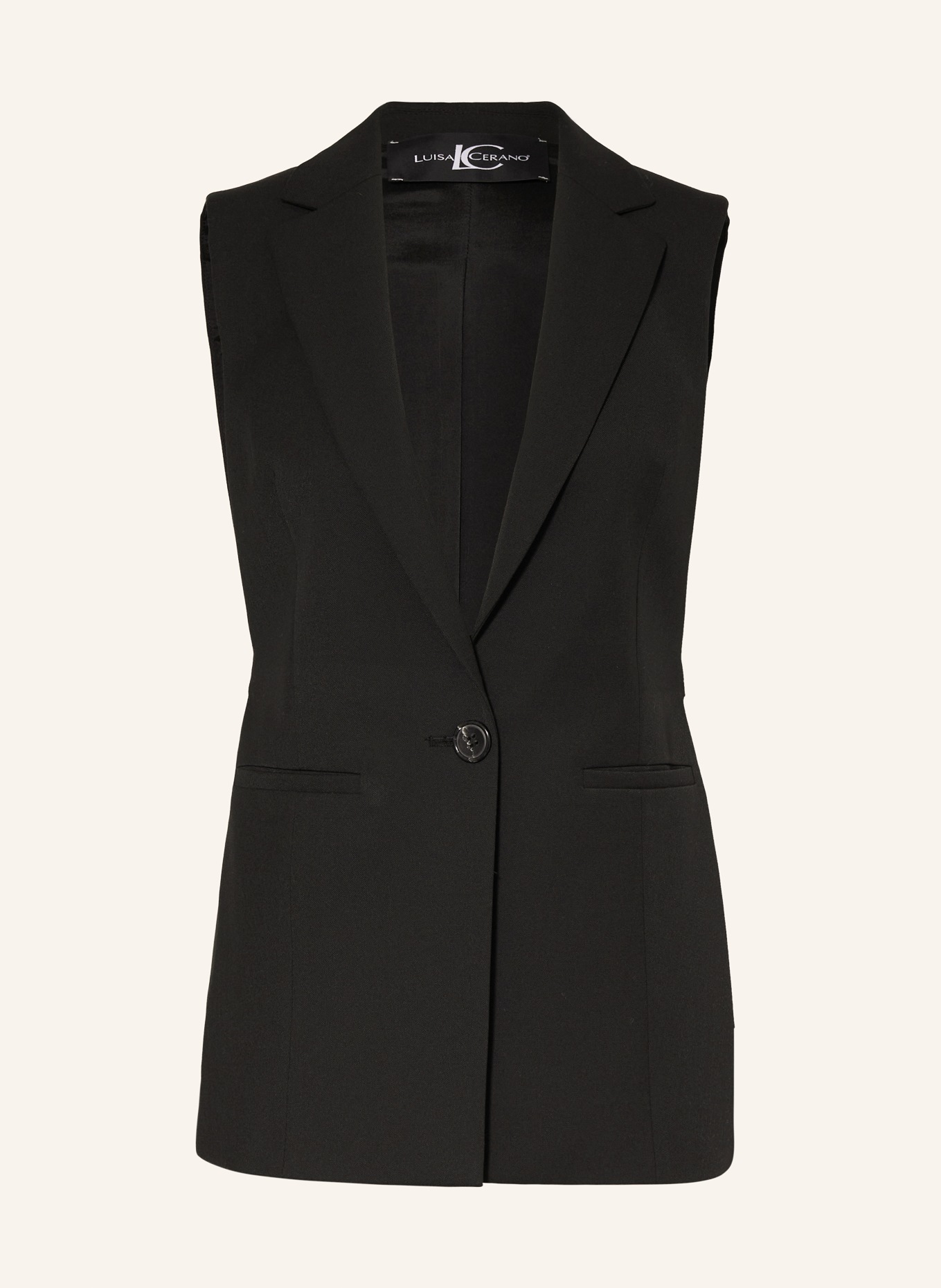 LUISA CERANO Blazer vest, Color: BLACK (Image 1)