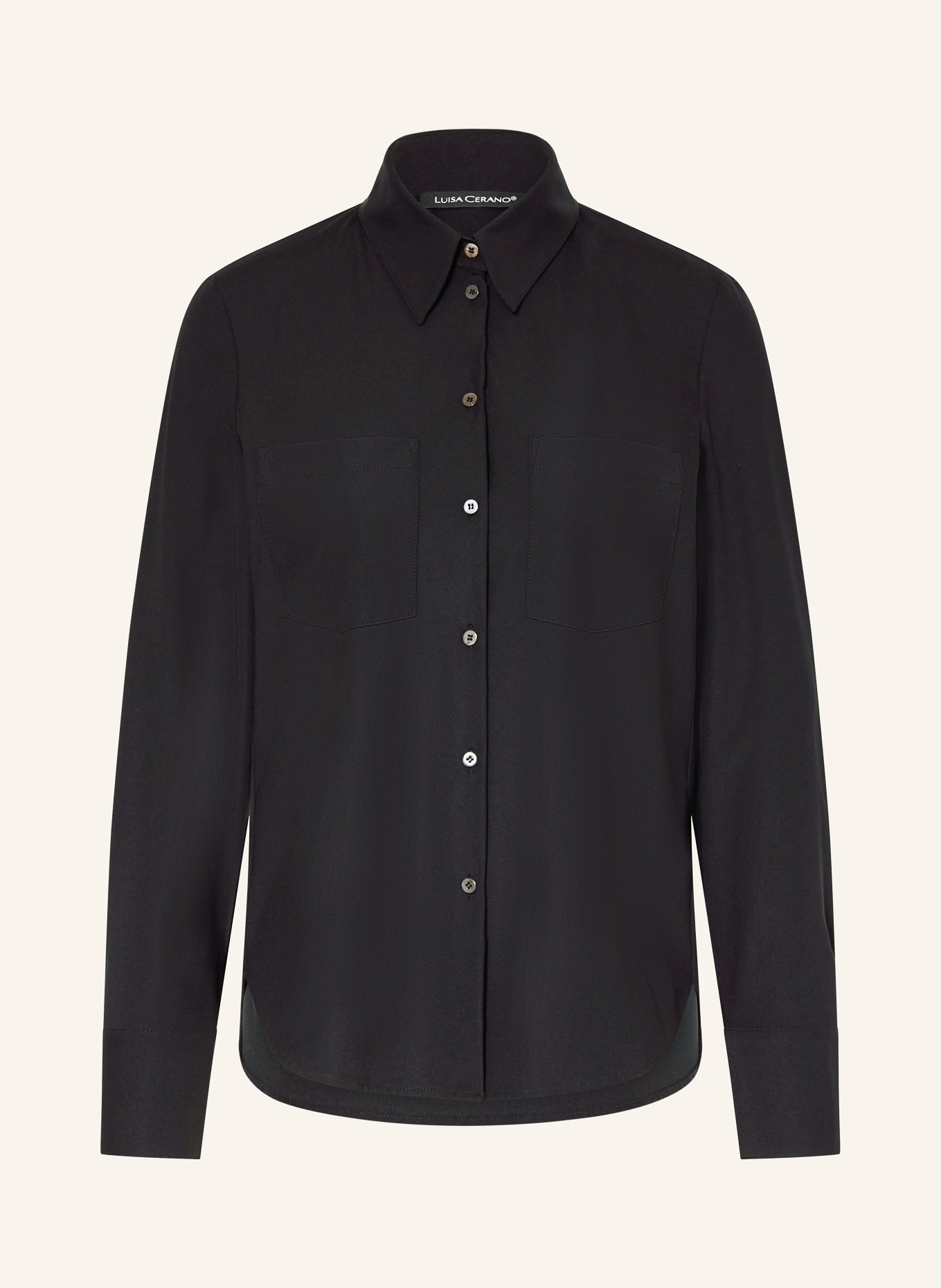 LUISA CERANO Shirt blouse made of jersey: BLACK