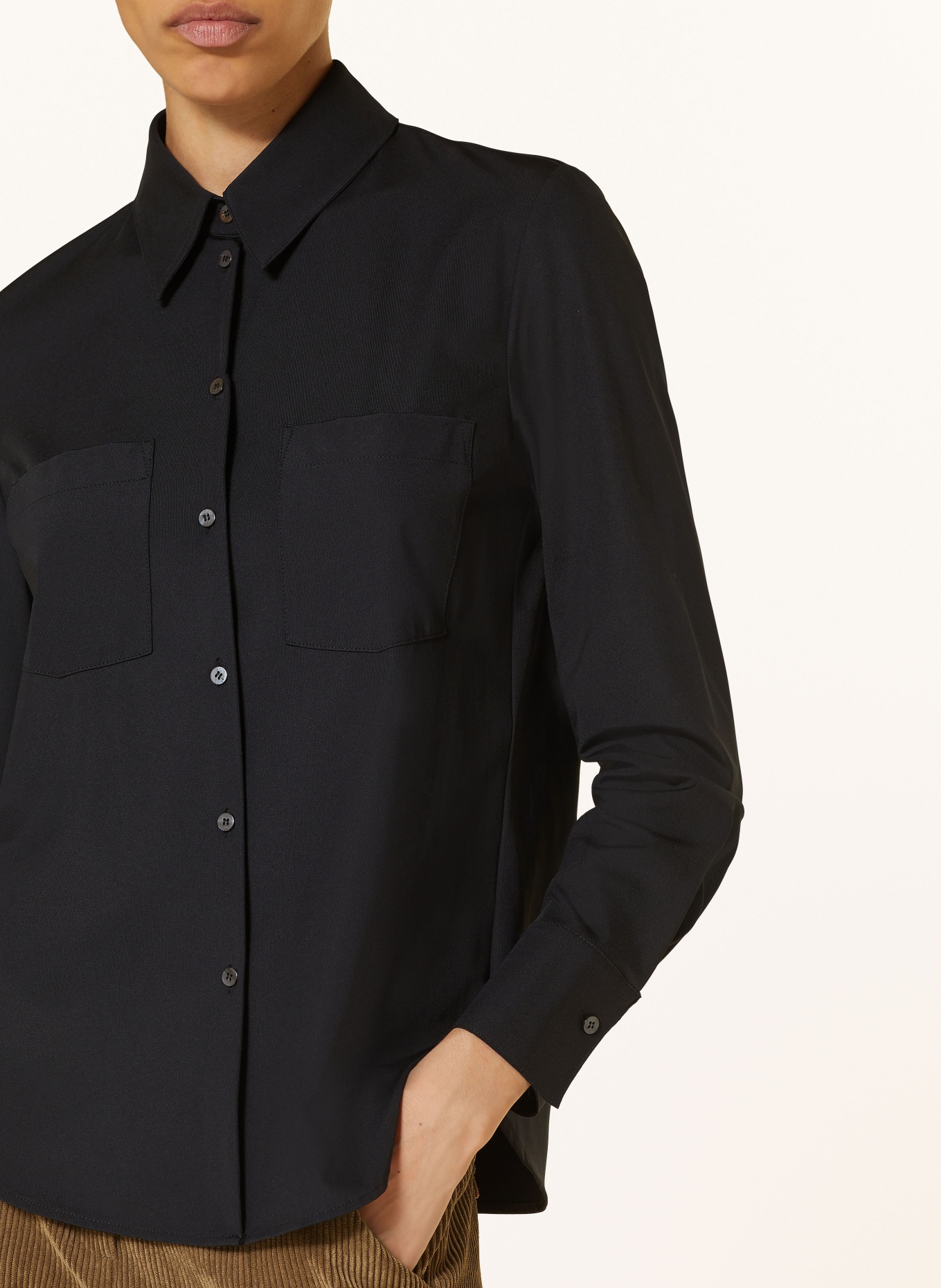 LUISA CERANO Shirt blouse made of jersey: BLACK