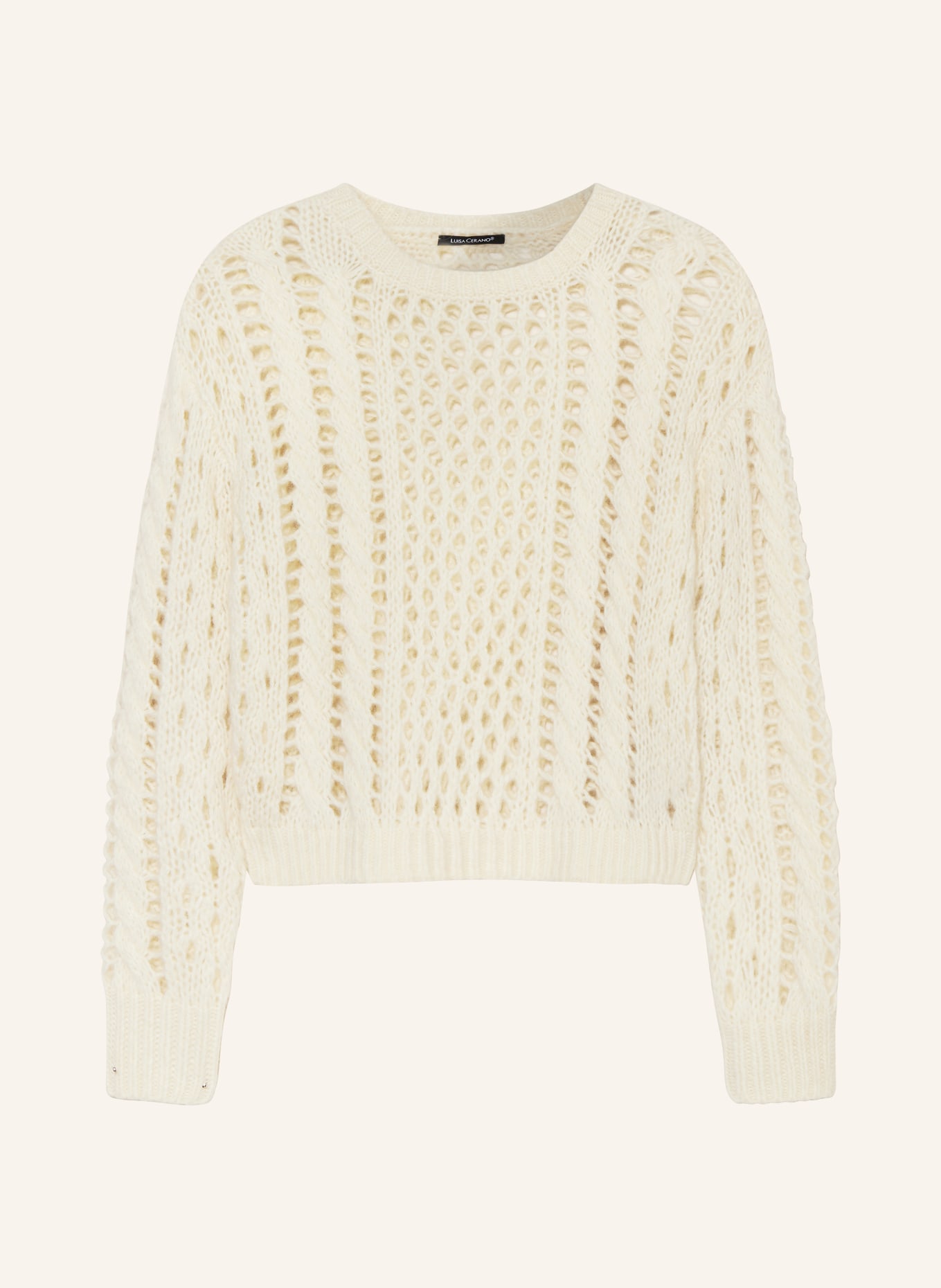 LUISA CERANO Sweter z dodatkiem alpaki: ECRU