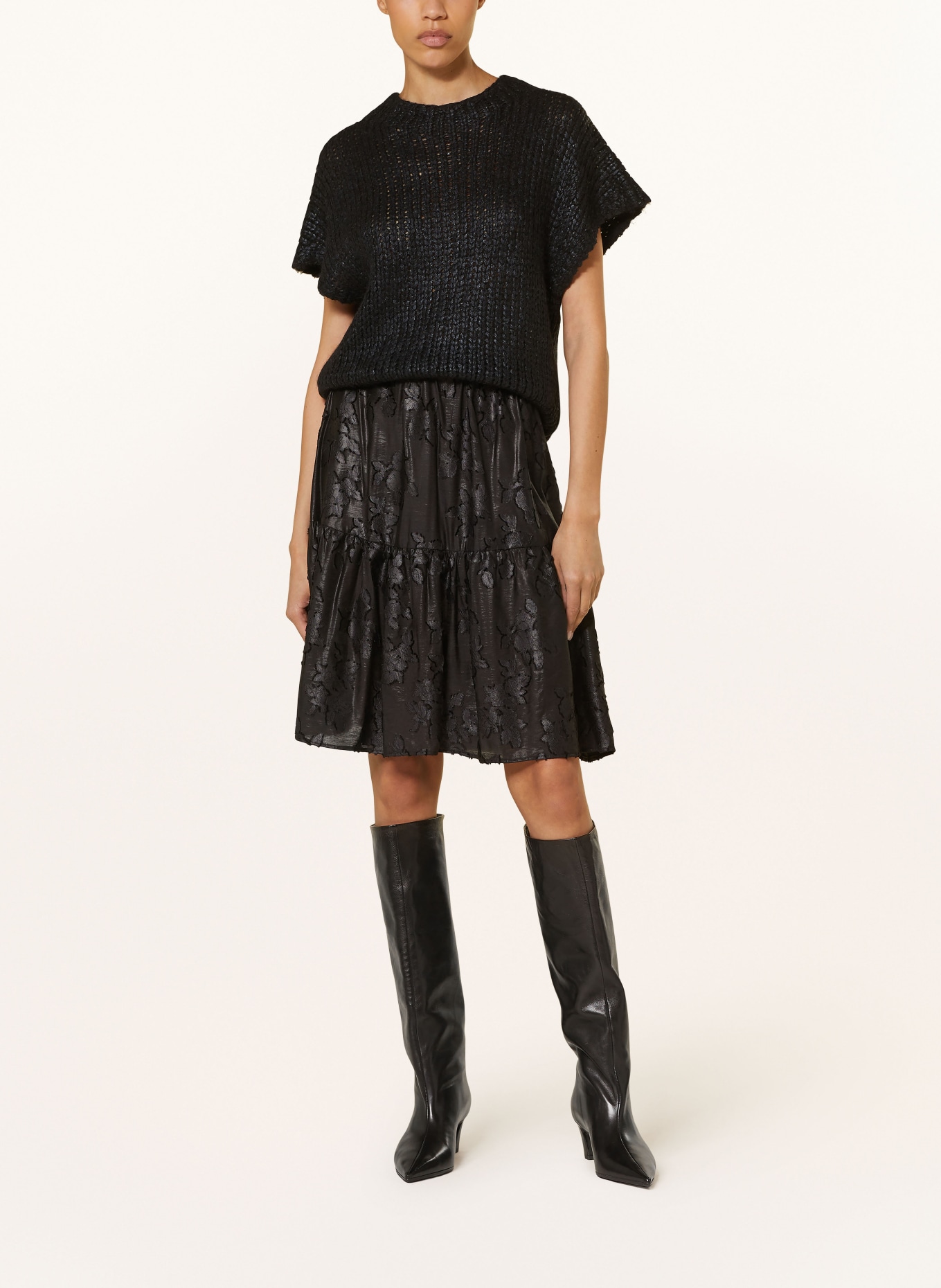 LUISA CERANO Skirt, Color: BLACK (Image 2)