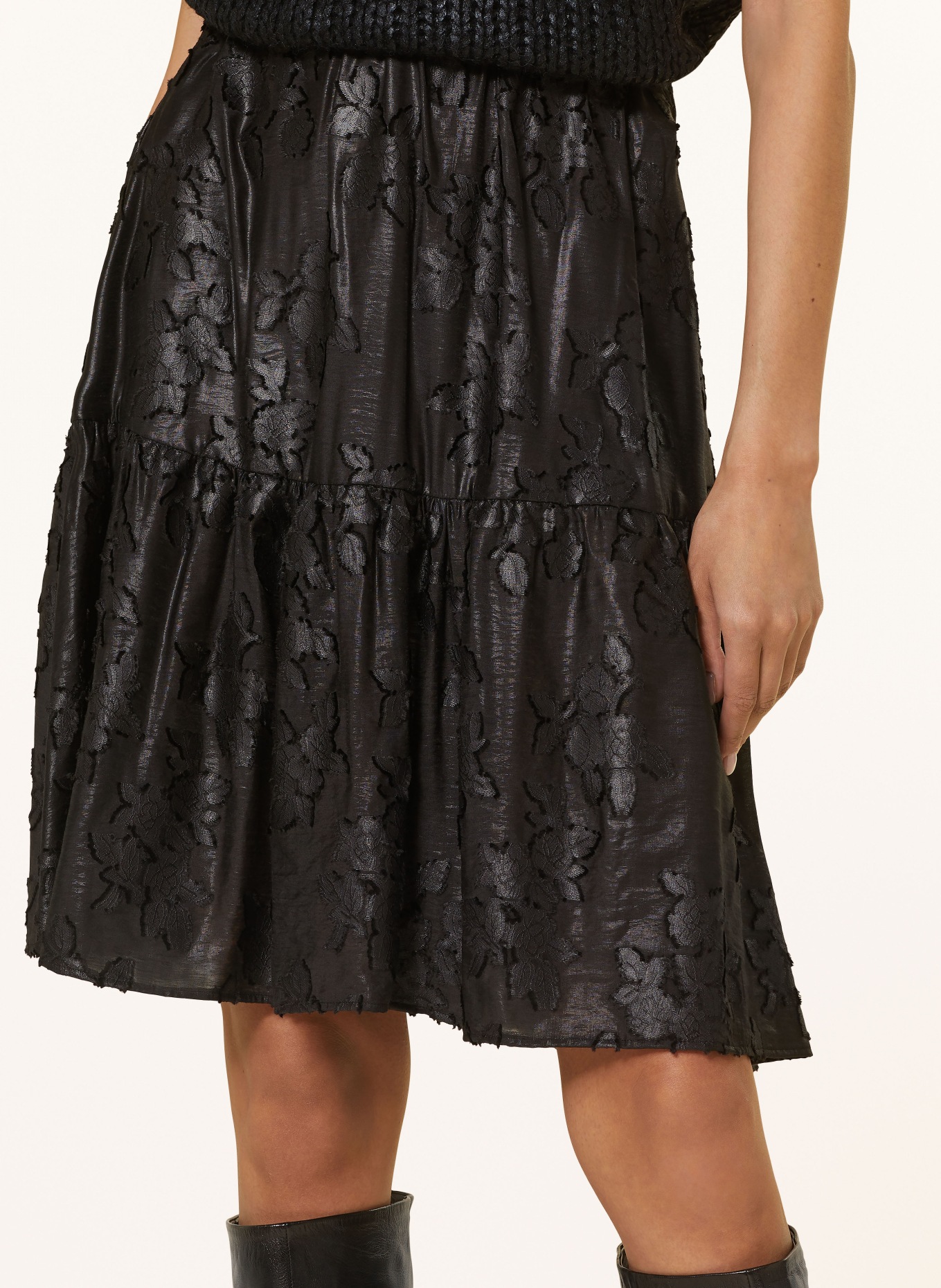 LUISA CERANO Skirt, Color: BLACK (Image 4)