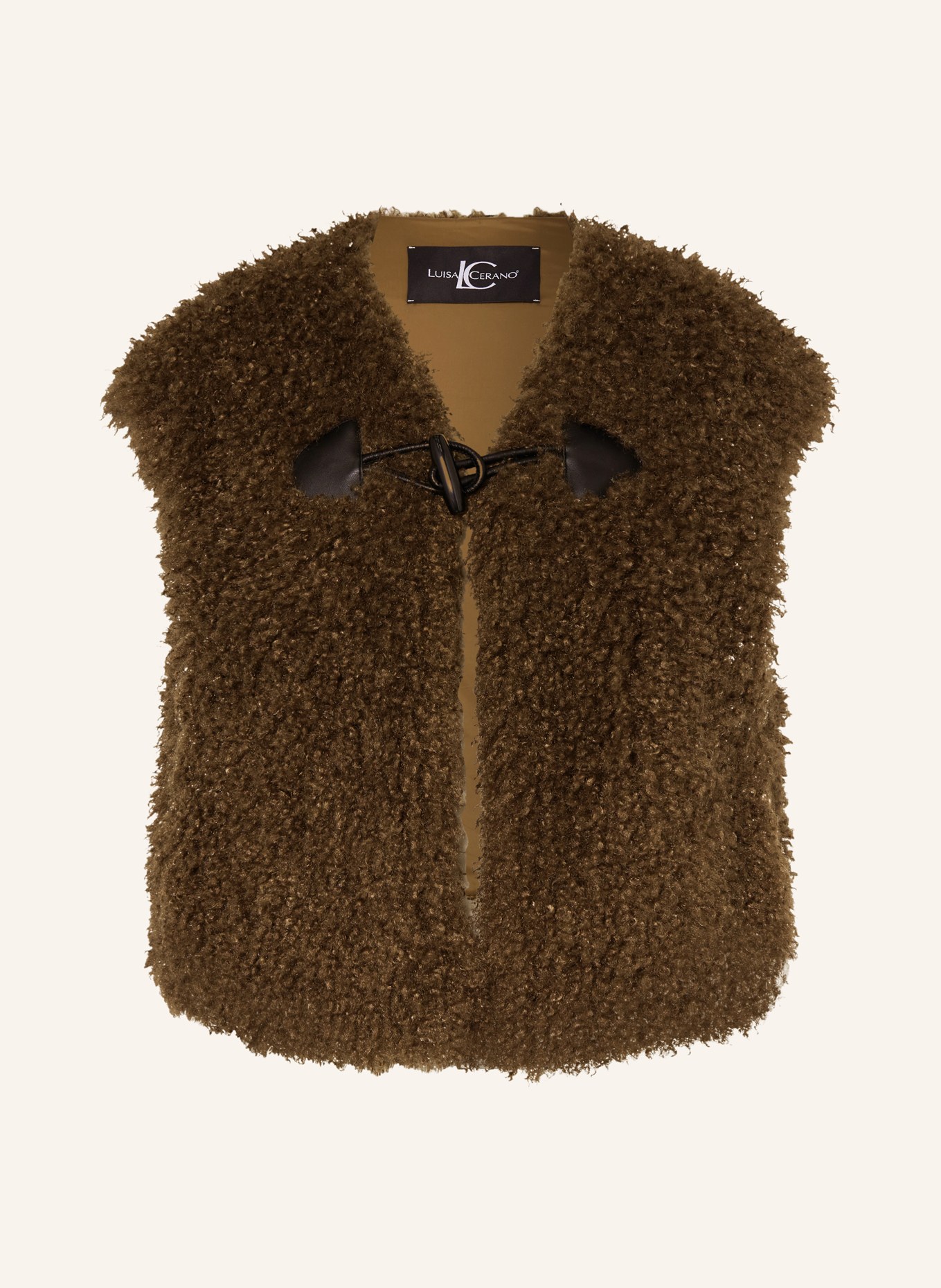 LUISA CERANO Faux fur vest, Color: BROWN (Image 1)