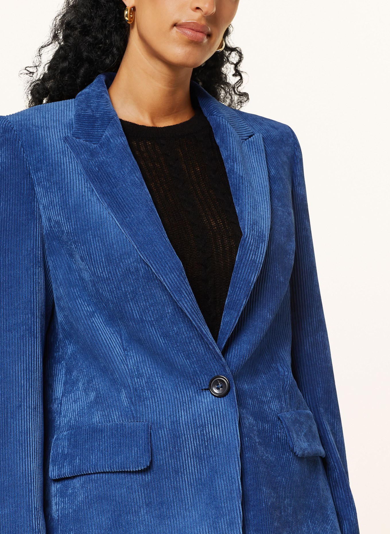 LUISA CERANO Corduroy blazer, Color: BLUE (Image 4)