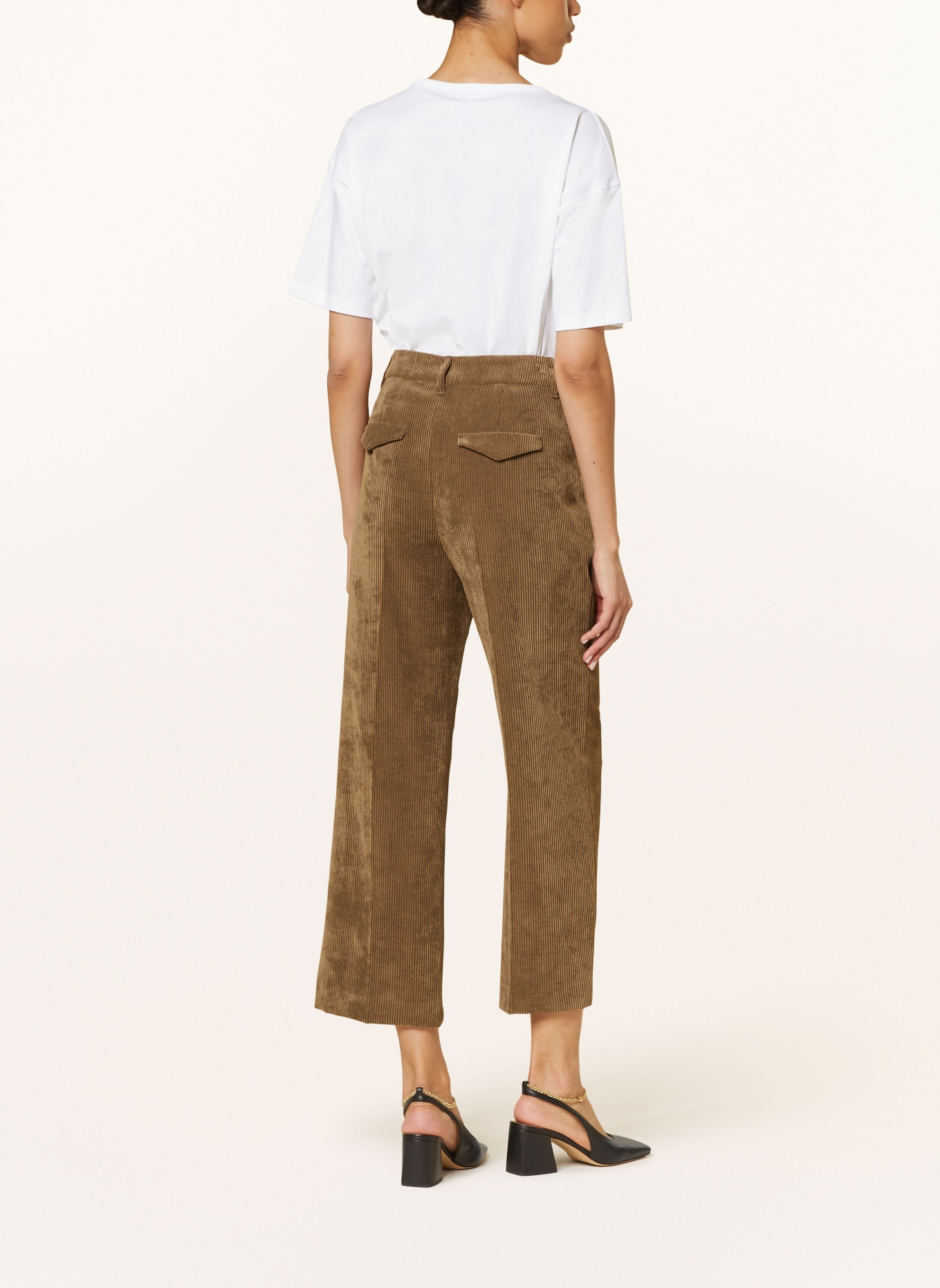 LUISA CERANO Corduroy culottes, Color: BROWN (Image 3)