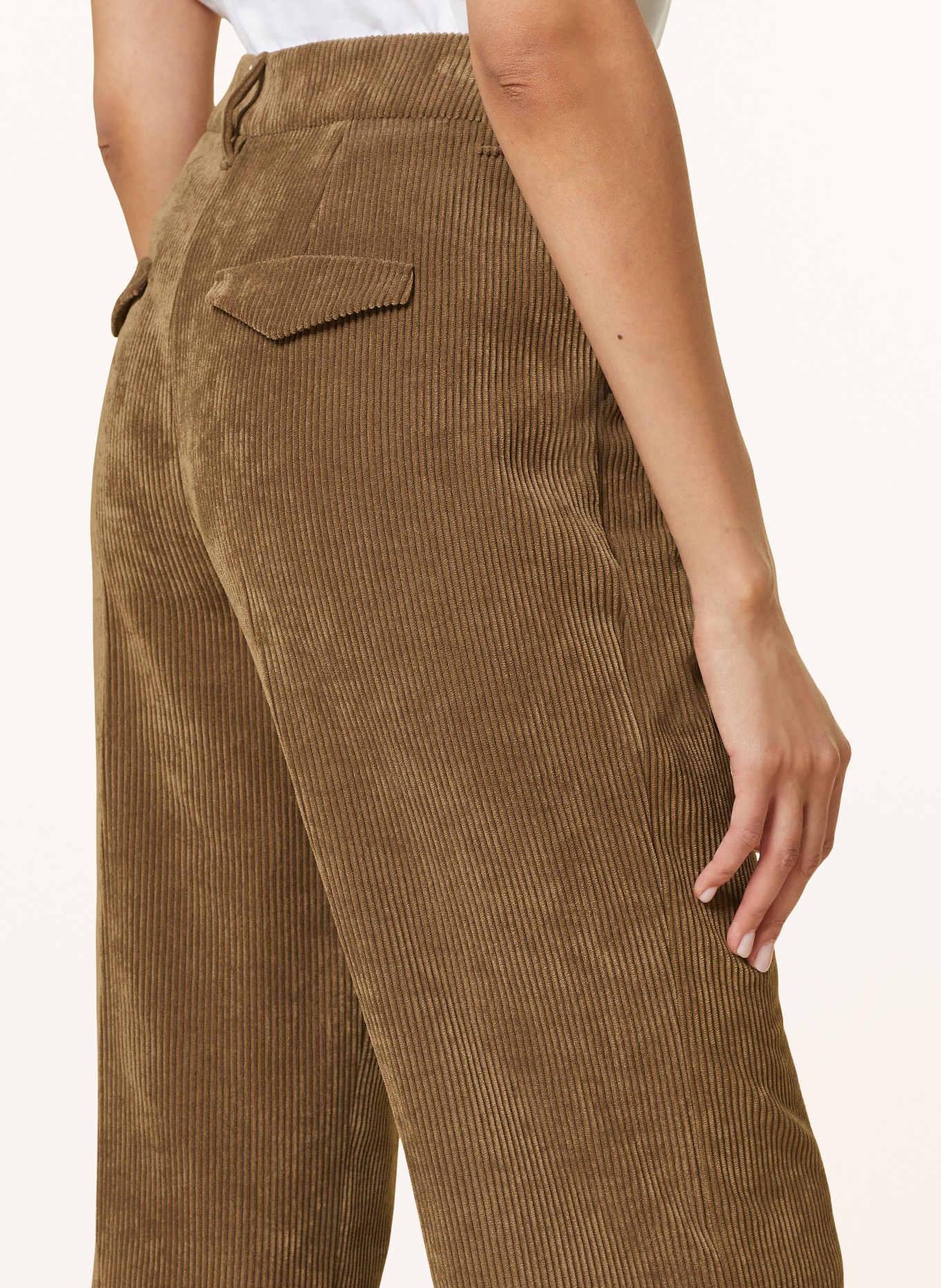 LUISA CERANO Corduroy culottes, Color: BROWN (Image 5)