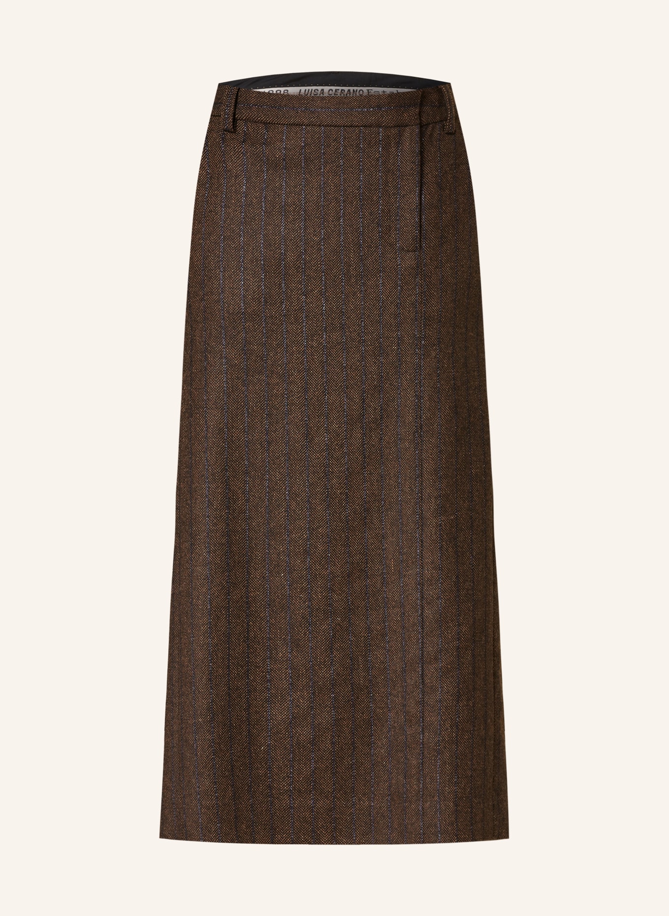 LUISA CERANO Skirt with glitter thread, Color: BROWN/ PURPLE (Image 1)