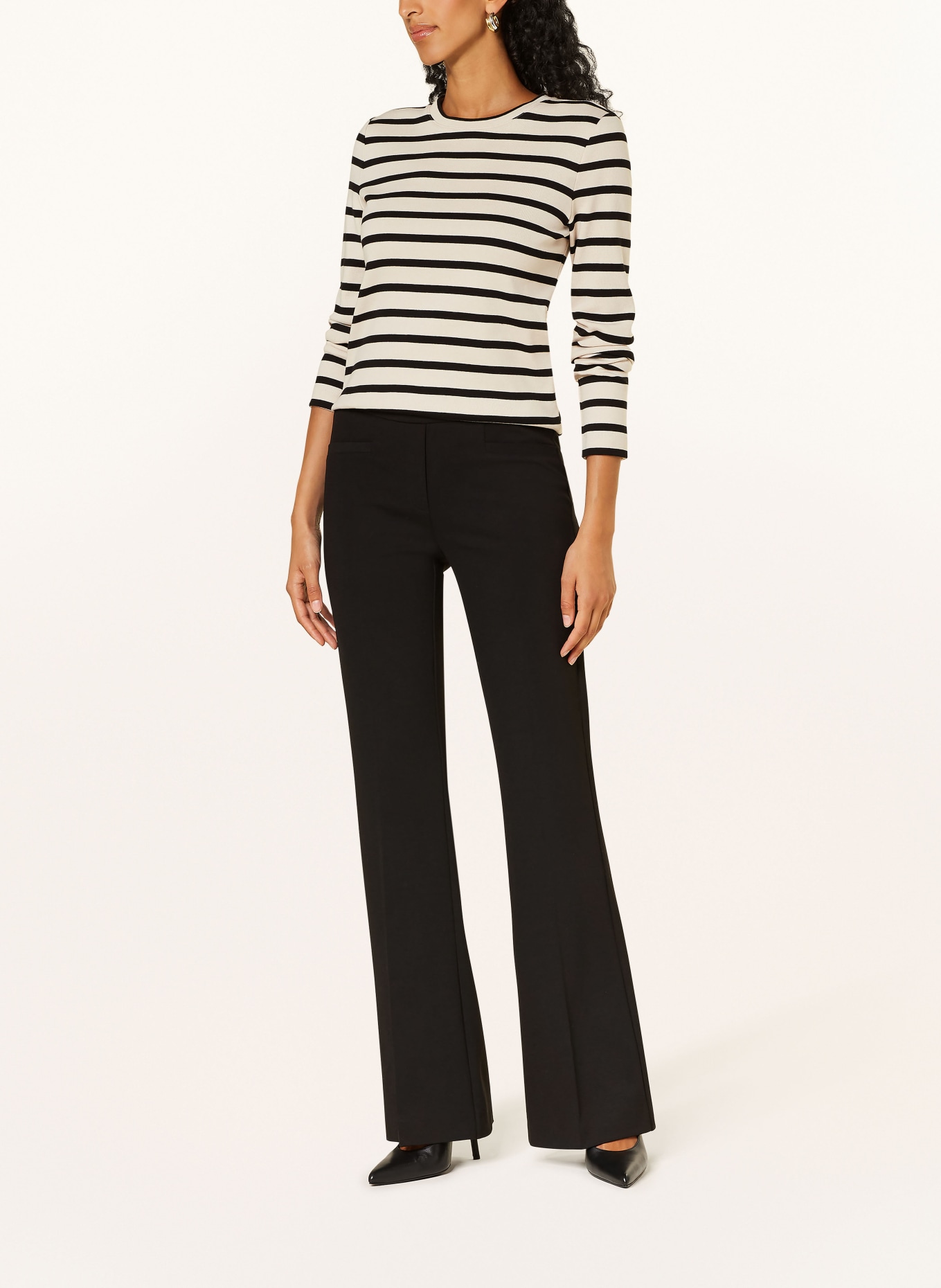 LUISA CERANO Kalhoty: ČERNÁ