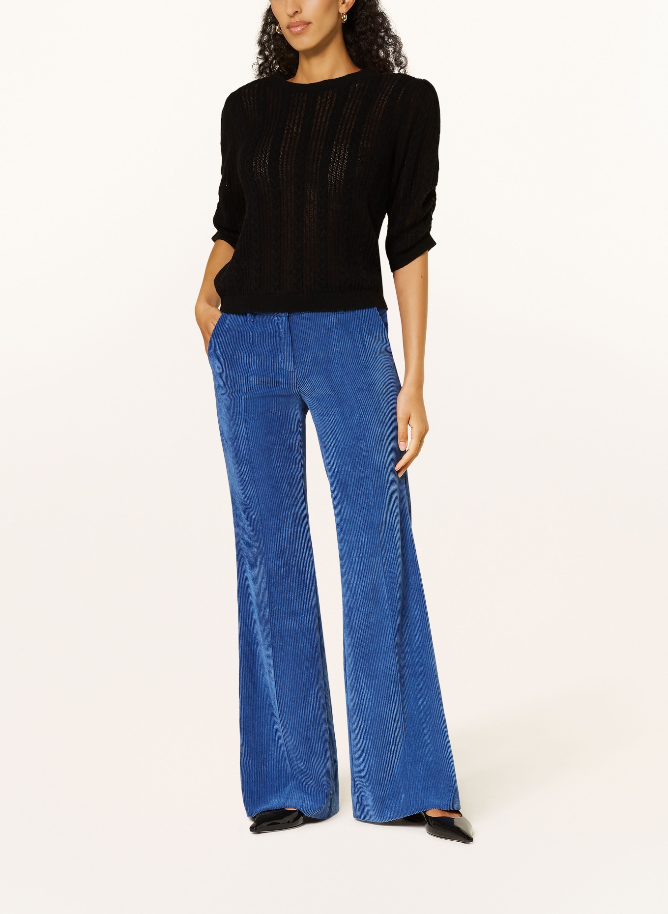 LUISA CERANO Sweter z rękawem 3/4: CZARNY