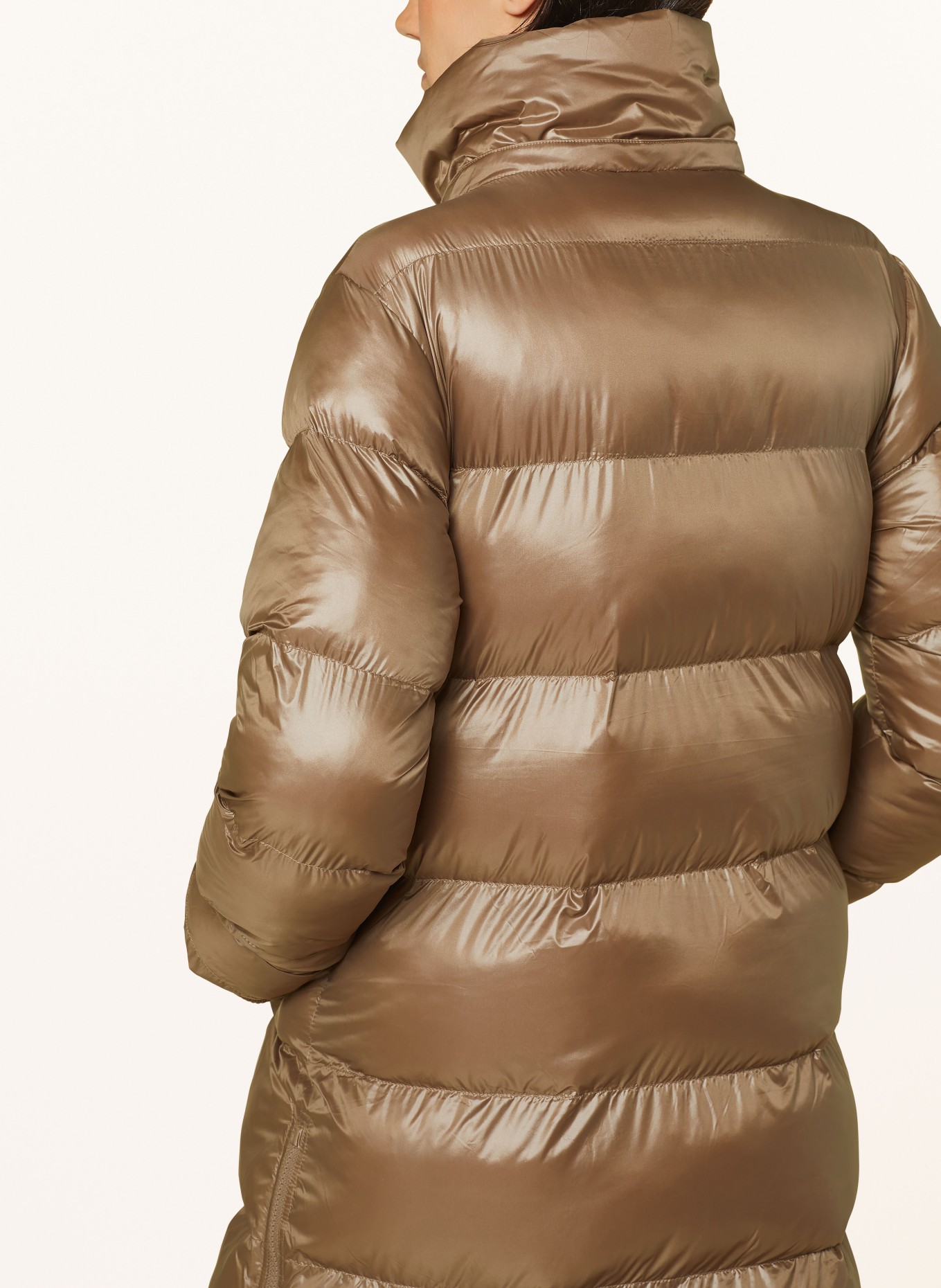 darling harbour Quilted coat with detachable hood and DUPONT™ SORONA® insulation, Color: LIGHT BROWN (Image 6)