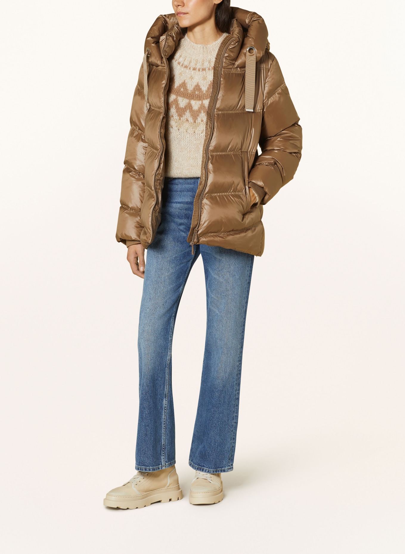 darling harbour Steppjacke mit DUPONT™ SORONA®-Isolierung: HELLBRAUN