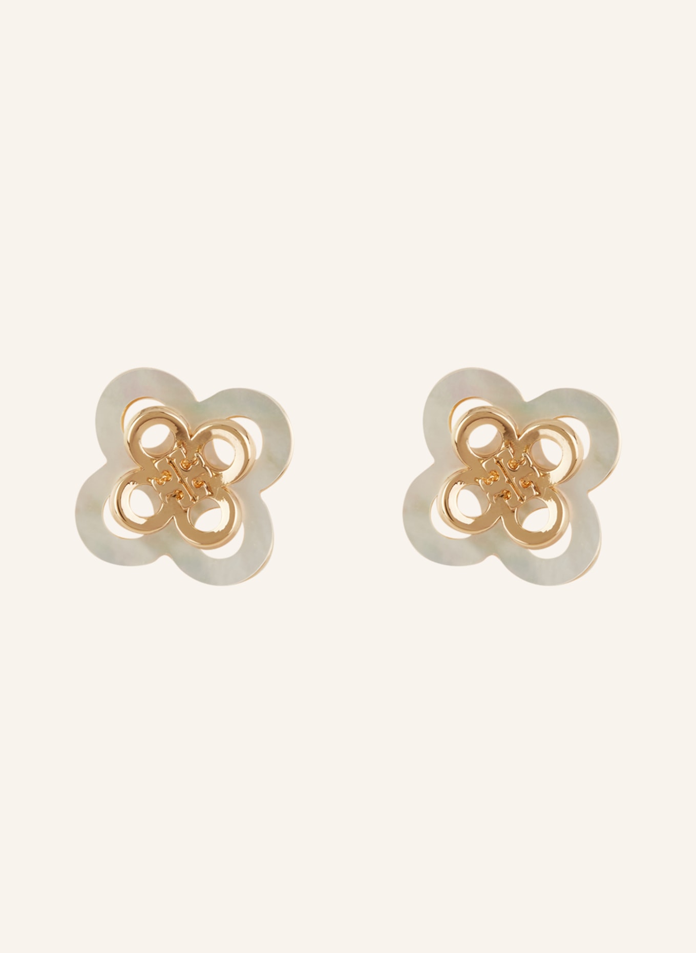 TORY BURCH Earrings KIRA, Color: WHITE/ GOLD (Image 1)