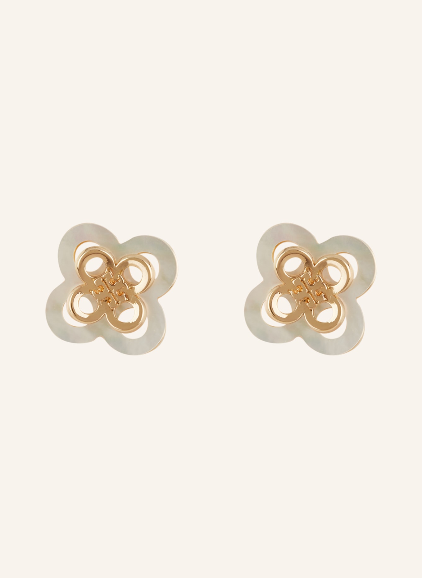 TORY BURCH Ohrstecker KIRA, Farbe: WEISS/ GOLD (Bild 1)