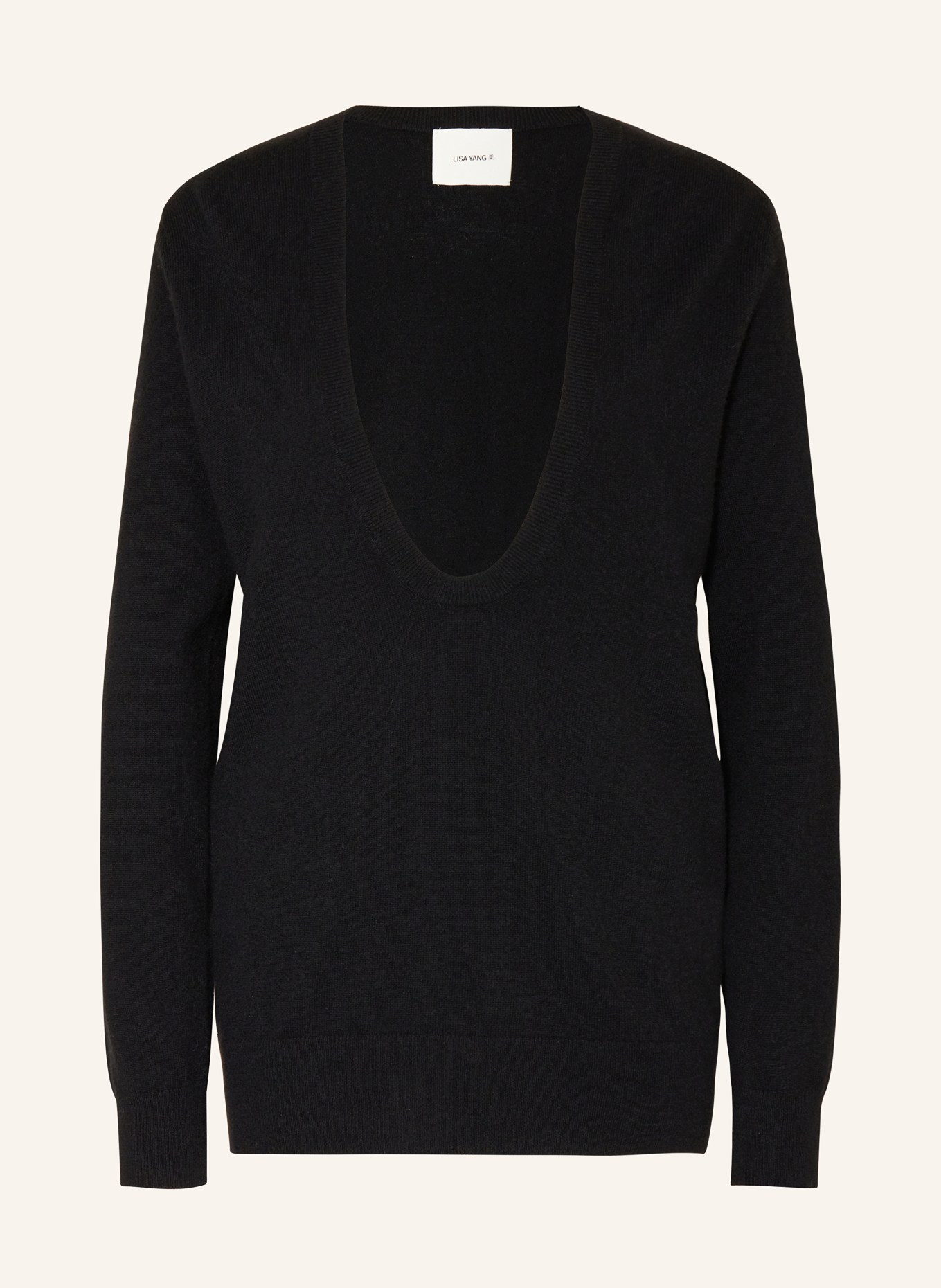 LISA YANG Cashmere sweater JOSIE, Color: BLACK (Image 1)