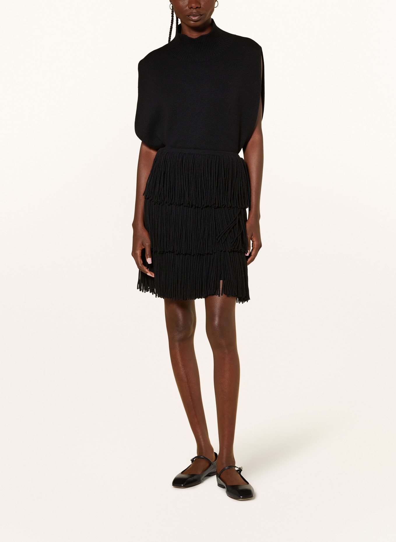 LISA YANG Knit skirt KAILIN in cashmere, Color: BLACK (Image 2)