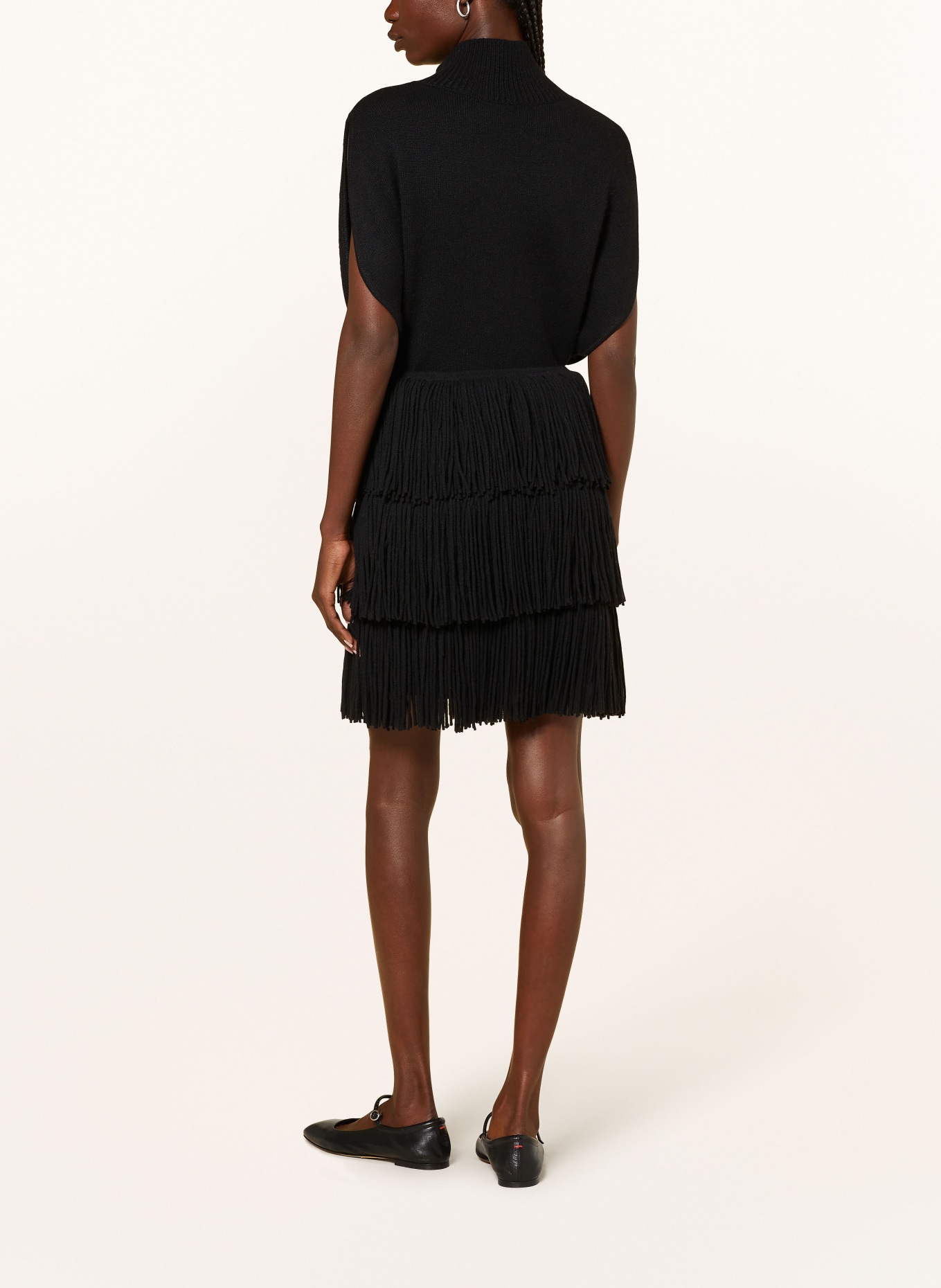 LISA YANG Knit skirt KAILIN in cashmere, Color: BLACK (Image 3)
