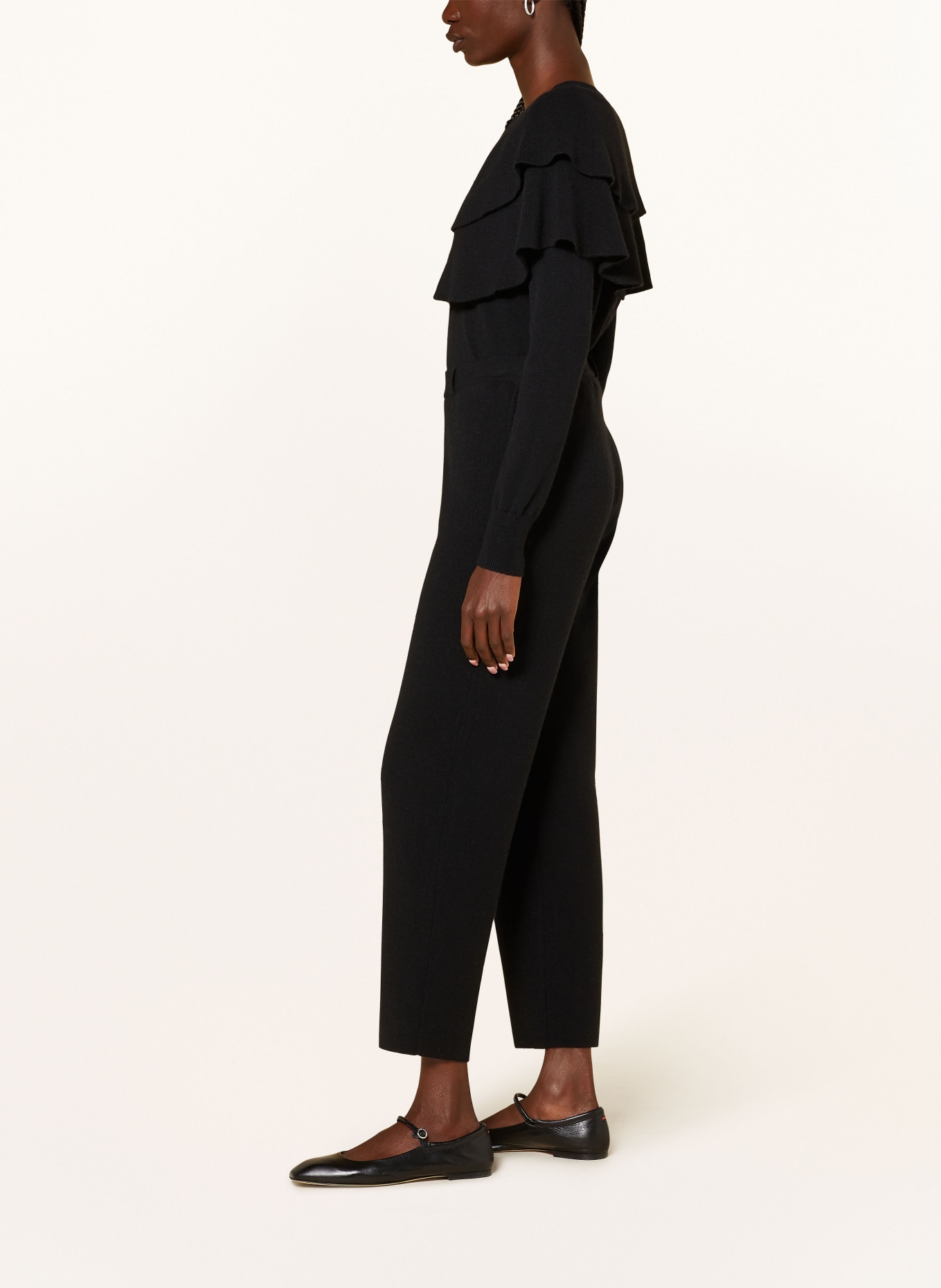 LISA YANG Knit trousers SONYA in cashmere, Color: BLACK (Image 4)