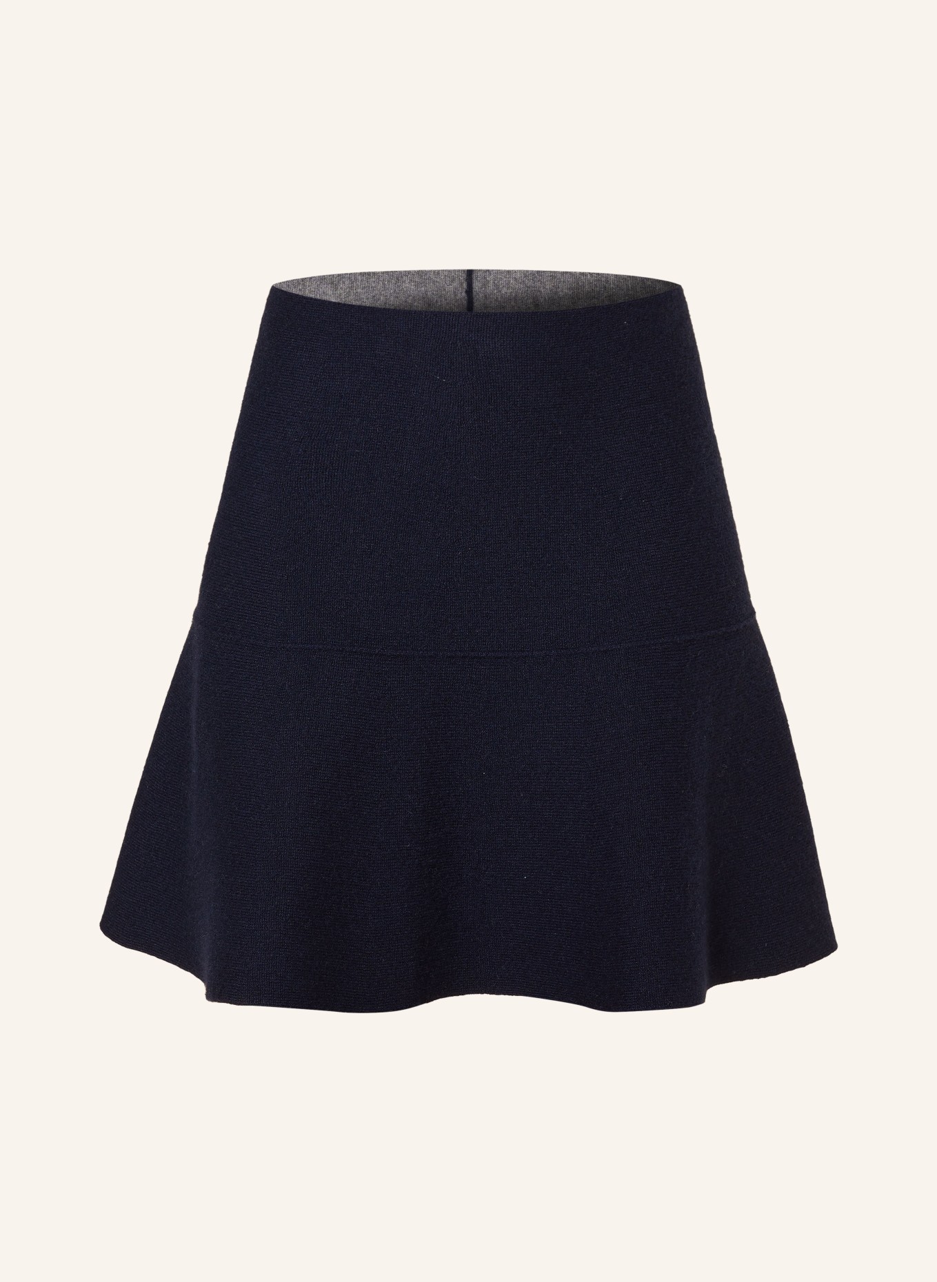 LISA YANG Cashmere skirt NOAH with frills, Color: DARK BLUE (Image 1)